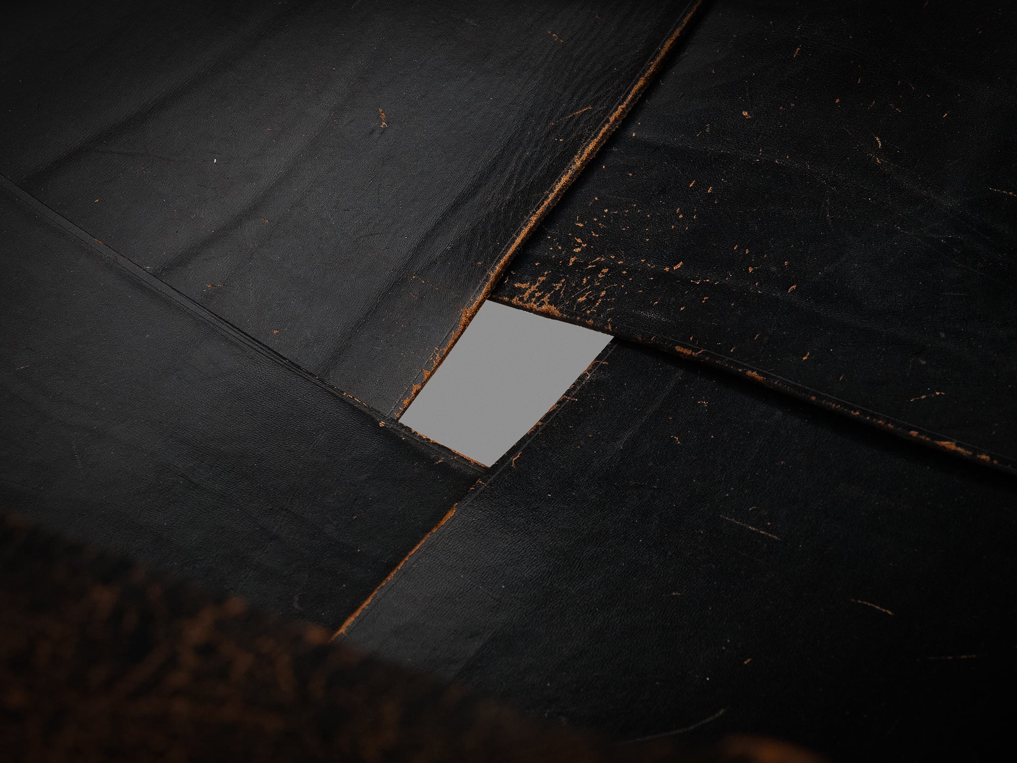 Brutalist Armchair in Leather and Walnut Seating Morentz