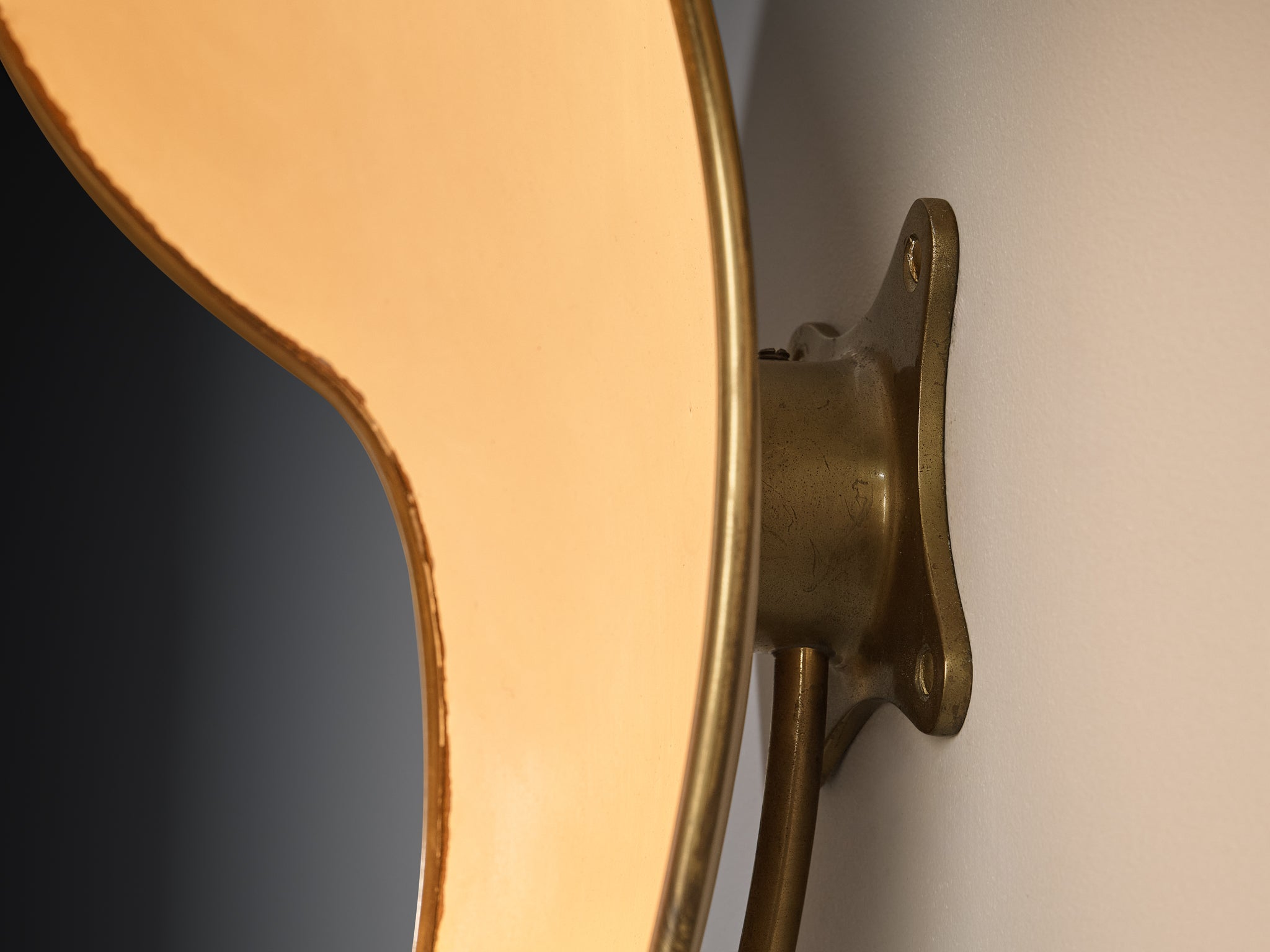 Rare Carl-Axel Acking '5017' Wall Light with Organic Shades in Perforated Brass Lighting Morentz