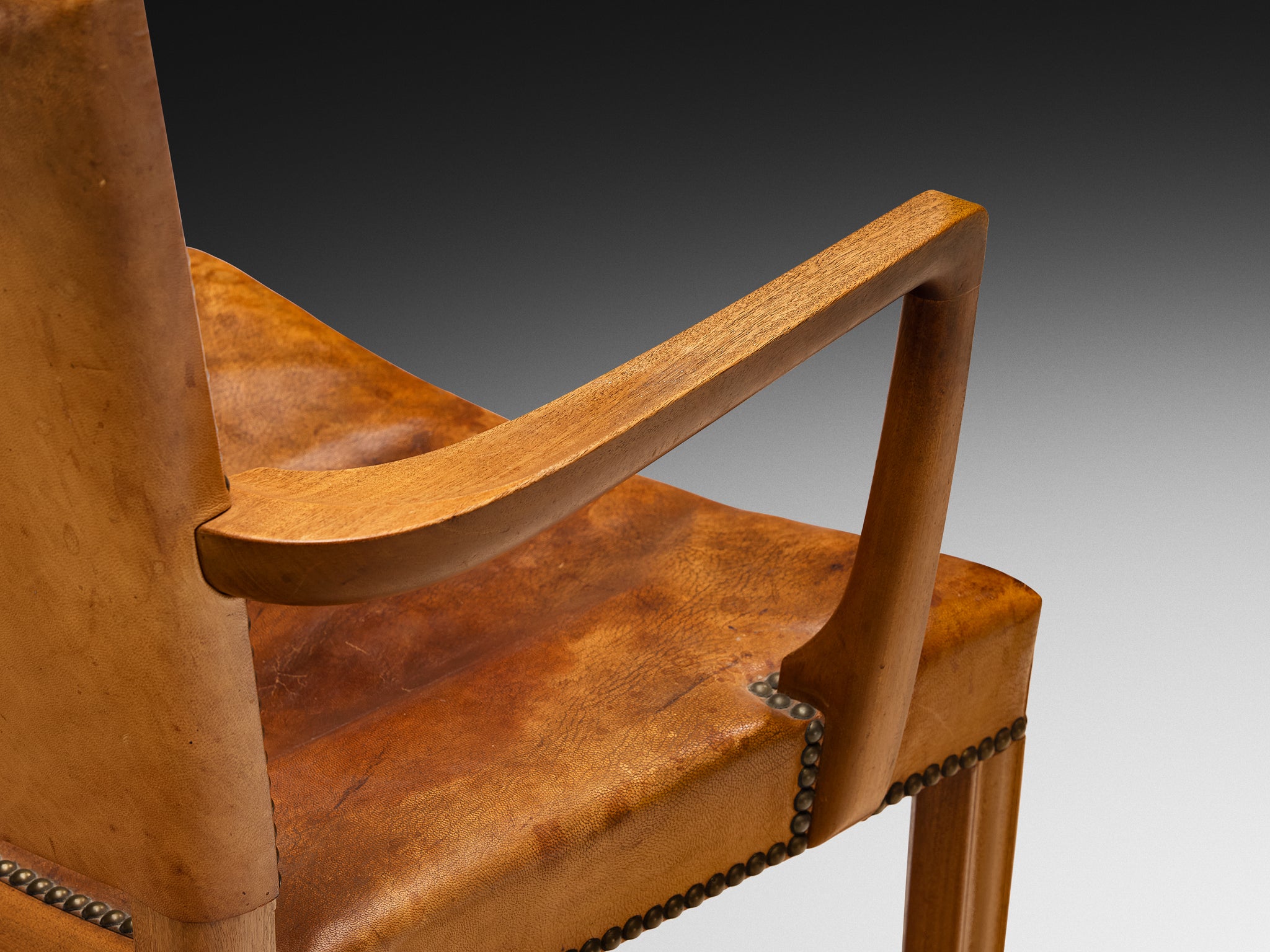 Kaare Klint Rare Set of Eight Dining Chairs in Niger Leather and Mahogany Seating Morentz