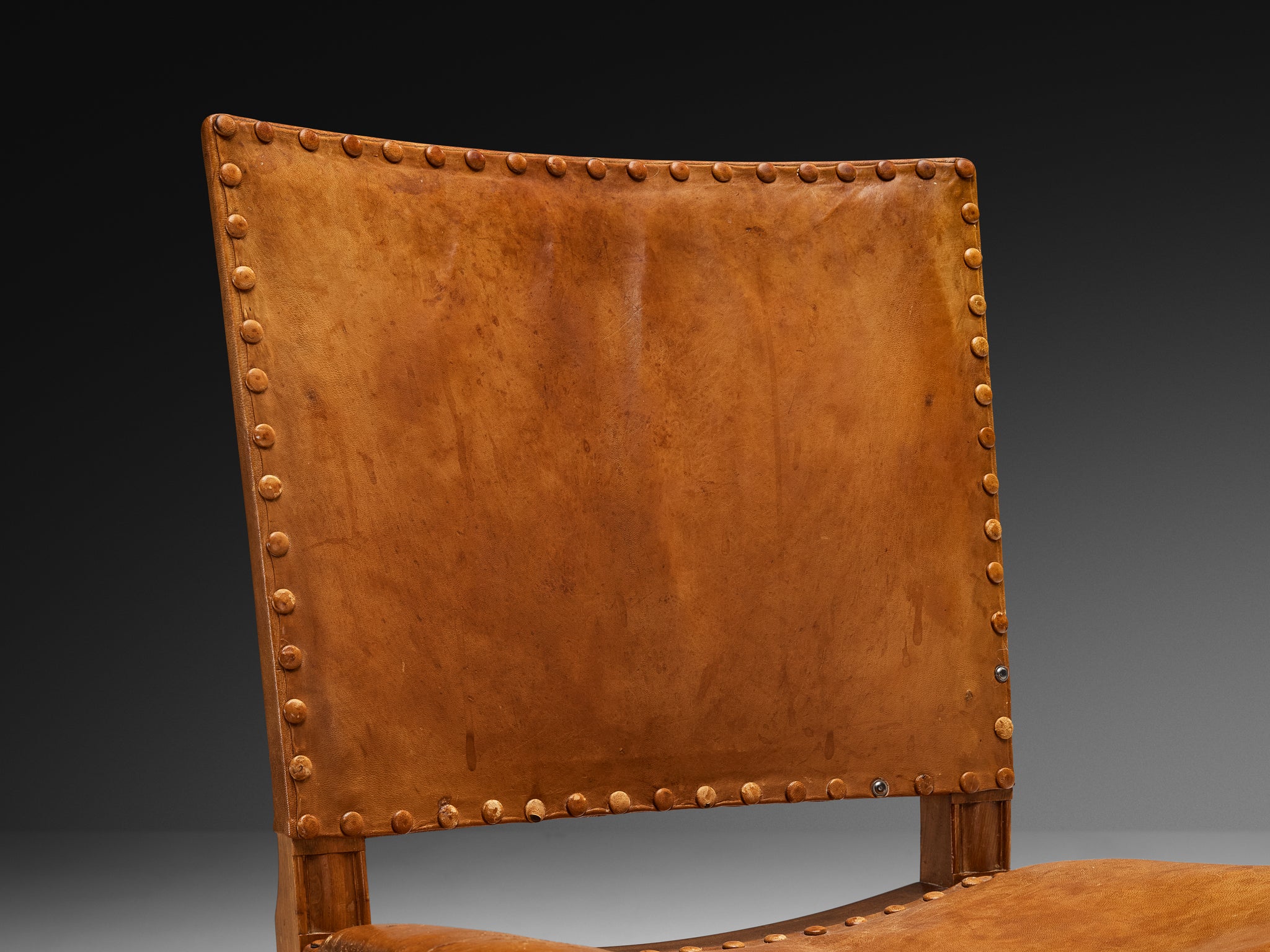 Kaare Klint Rare Set of Eight Dining Chairs in Niger Leather and Mahogany Seating Morentz