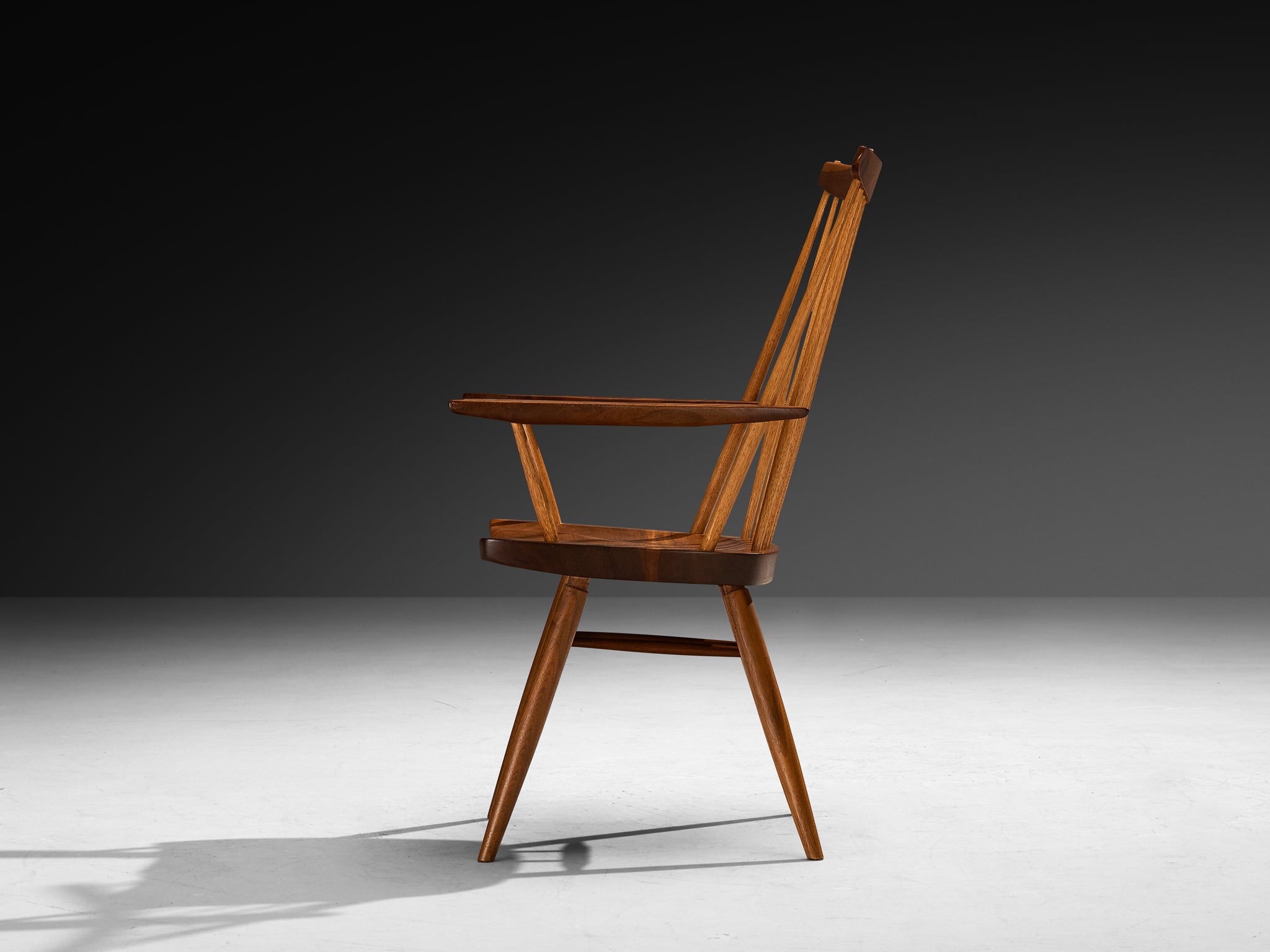 George Nakashima 'New' Armchair in Walnut and Hickory Seating Morentz