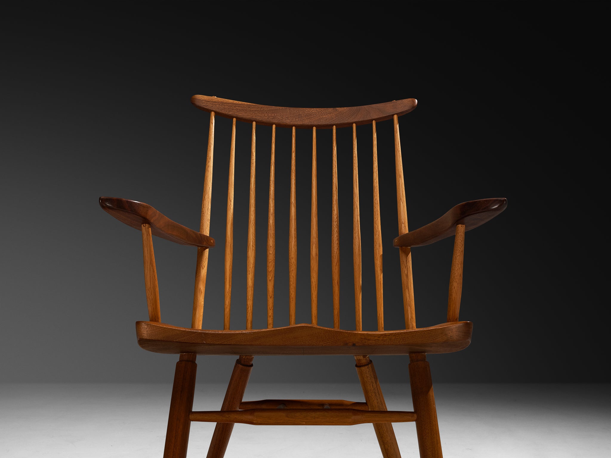 George Nakashima 'New' Armchair in Walnut and Hickory Seating Morentz