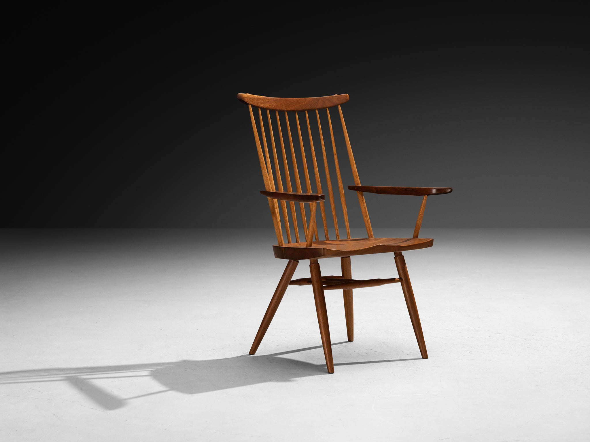 George Nakashima 'New' Armchair in Walnut and Hickory Seating Morentz