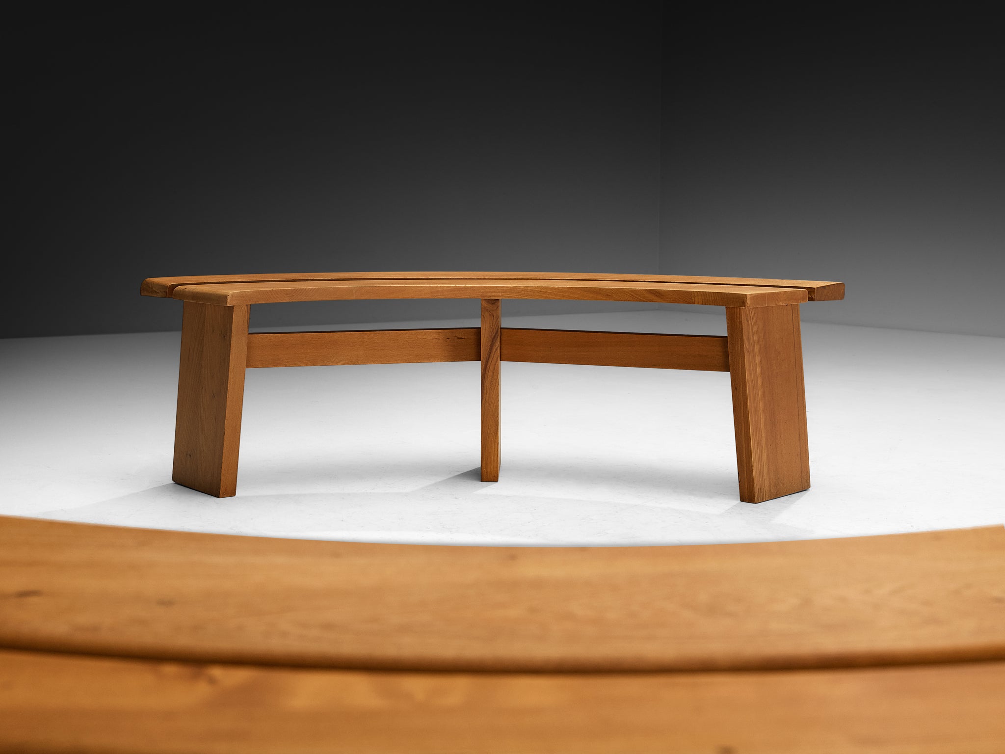 Pierre Chapo Early 'S38A' Benches in Solid Elm Seating Morentz