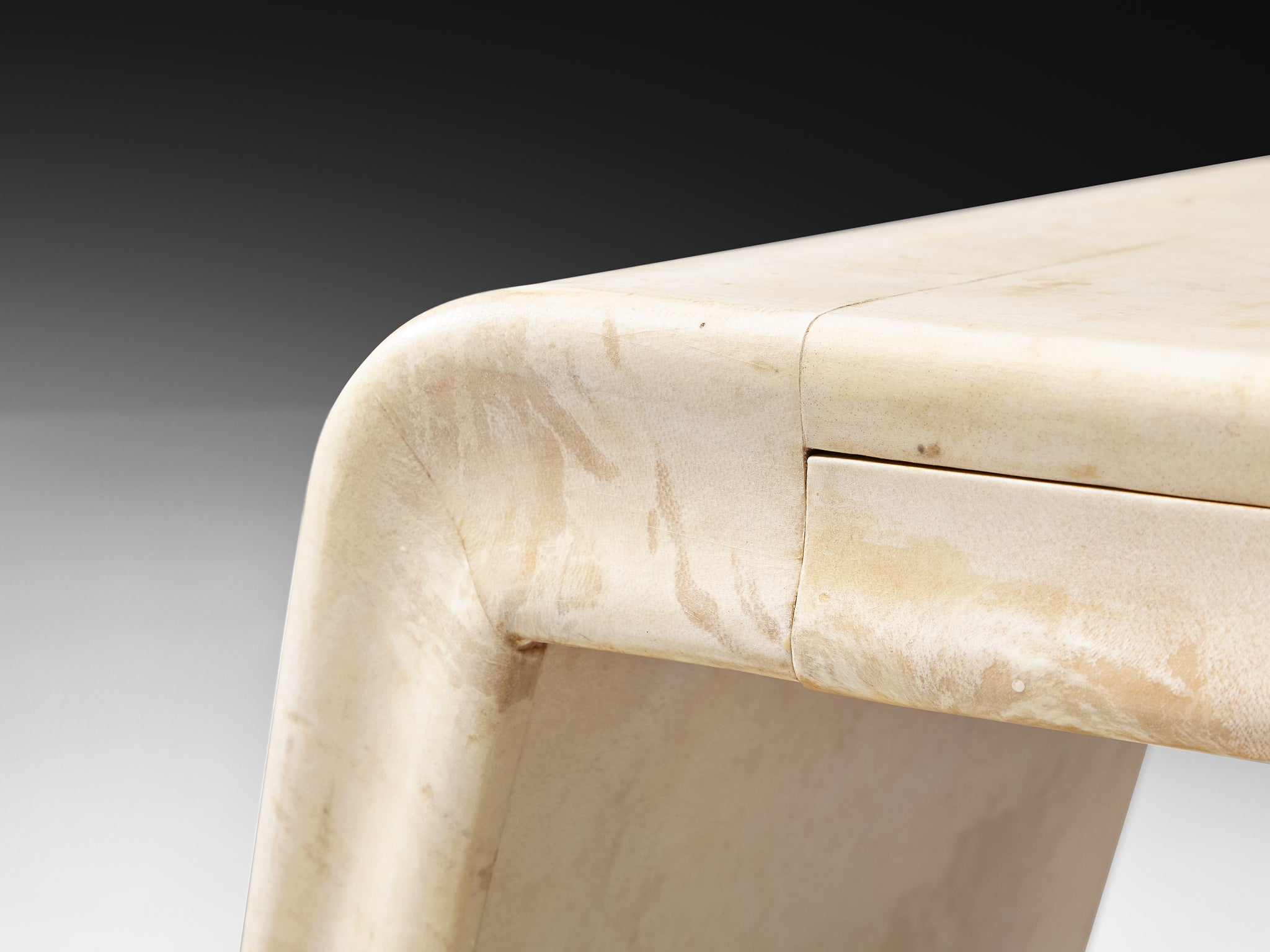 Valzania Italian Art Deco Bed or Side Tables in Parchment Tables Morentz