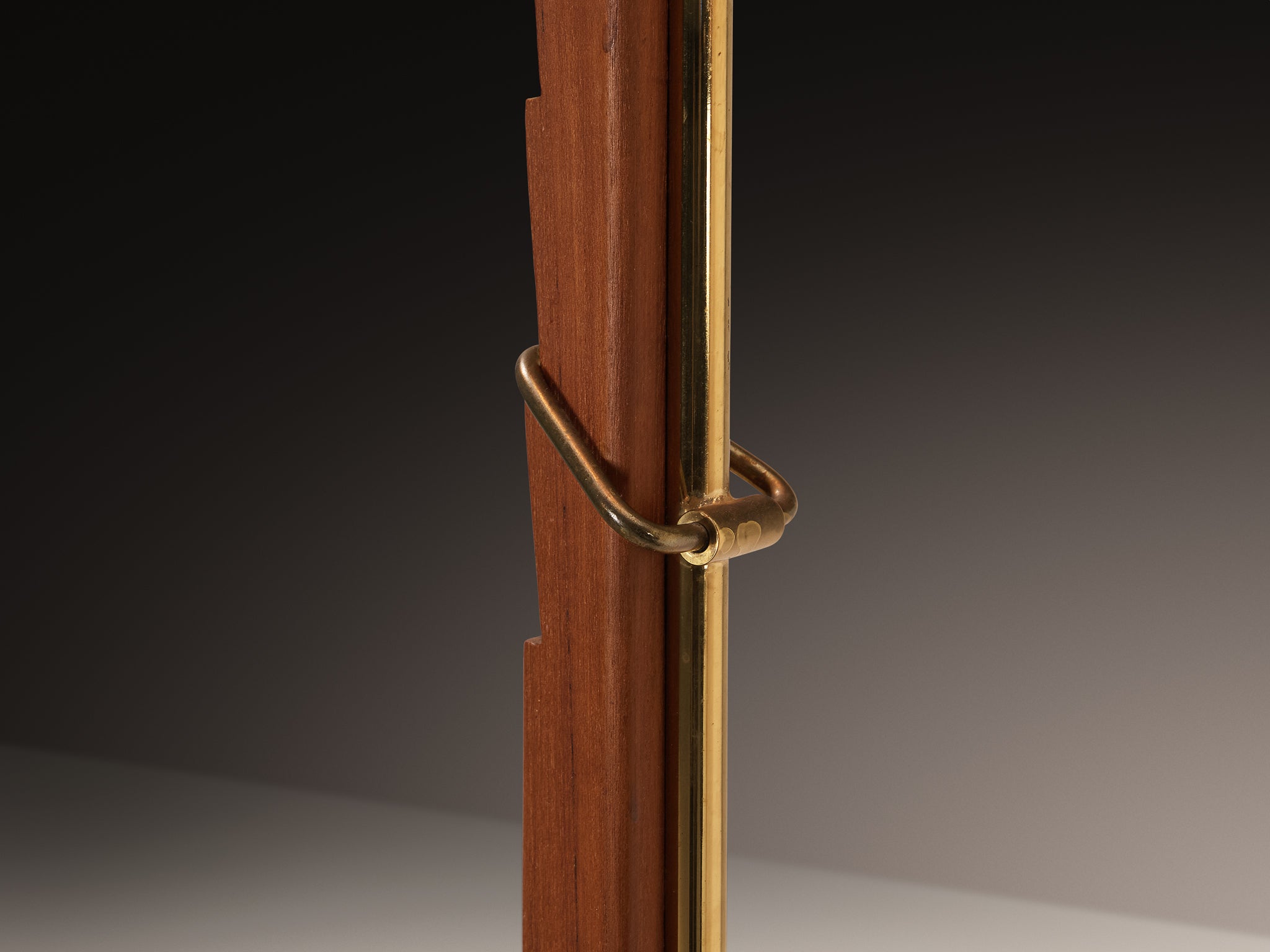 Rare Svend Aage Holm Sørensen Pair of Adjustable Floor Lamps in Cane and Teak