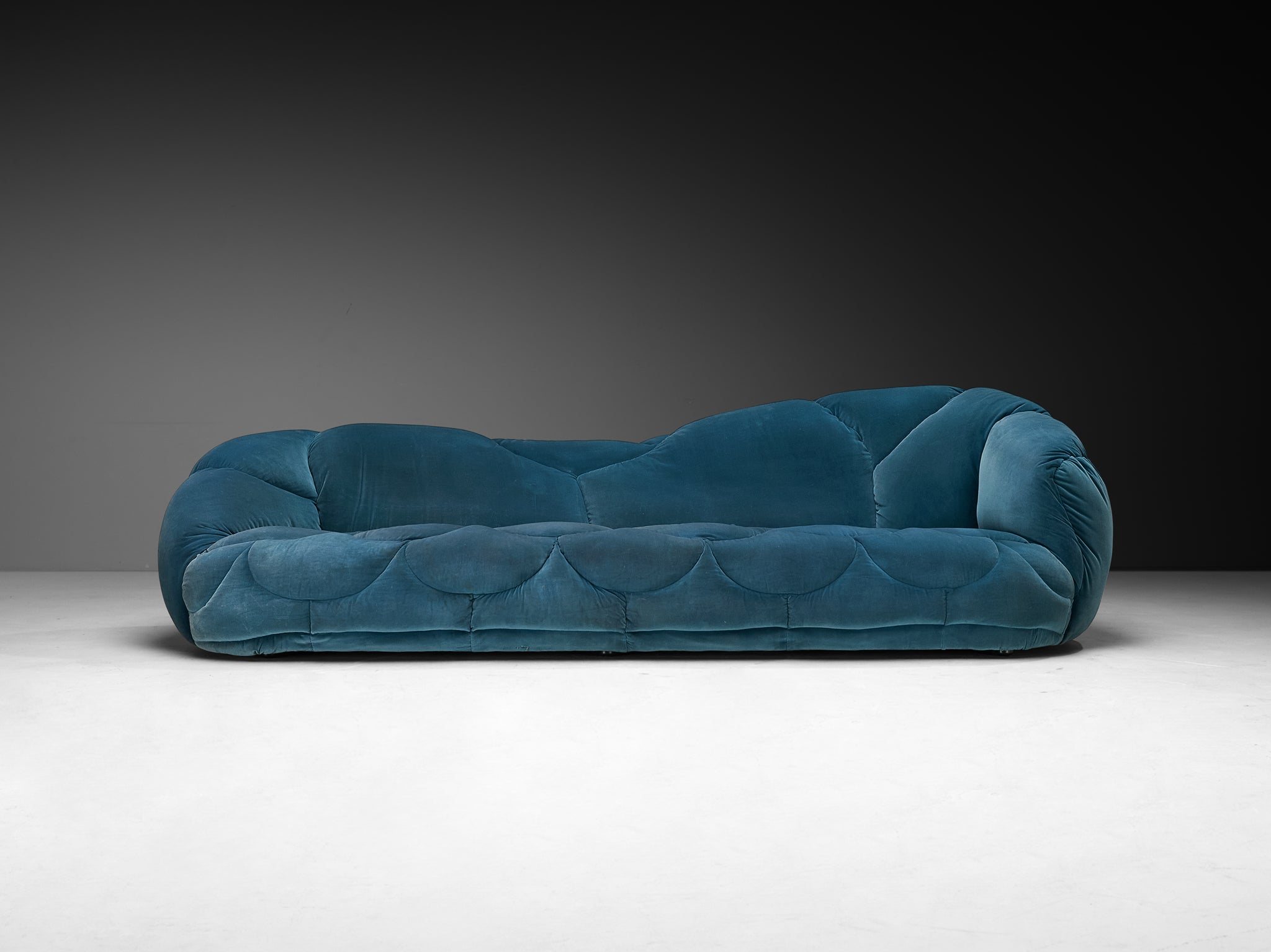 Howard Keith 'Cloud' Sofa Upholstered in Blue Velvet Seating Morentz
