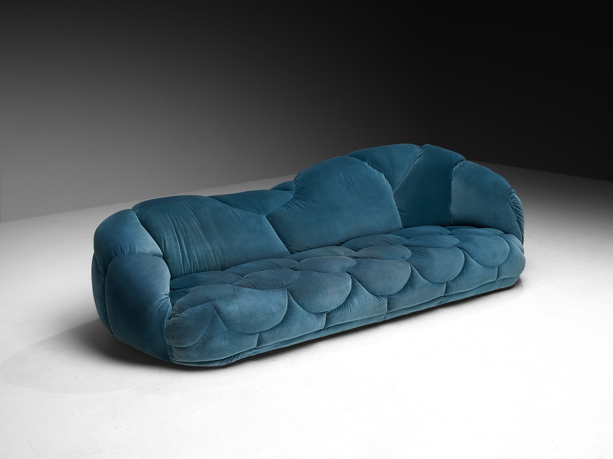 Howard Keith 'Cloud' Sofa Upholstered in Blue Velvet Seating Morentz