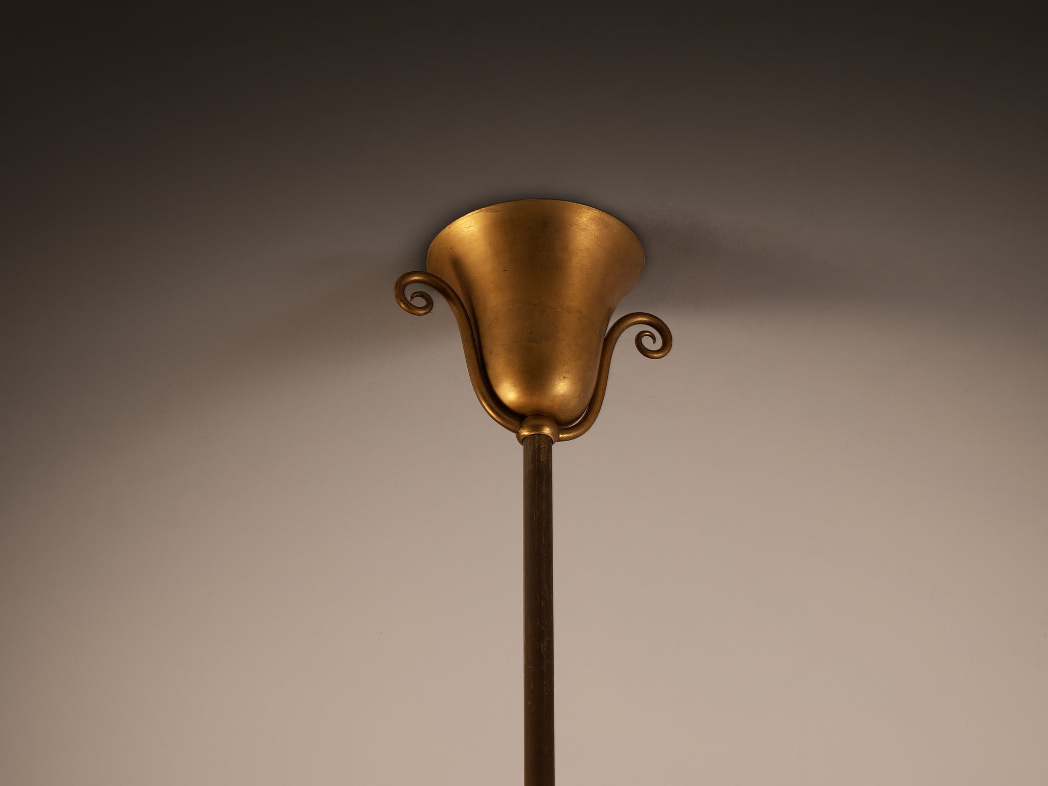 Barovier & Toso Large Italian Chandelier in Crystal Glass and Brass Lighting Morentz