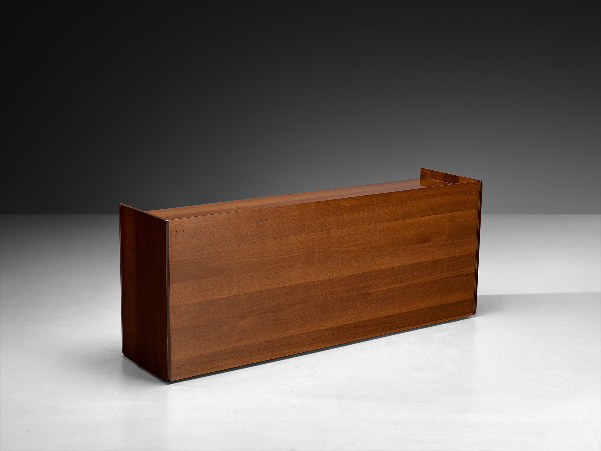 Afra & Tobia Scarpa 'Artona' Chest of Drawers in Black Leather and Walnut Case pieces and storage cabinets Morentz