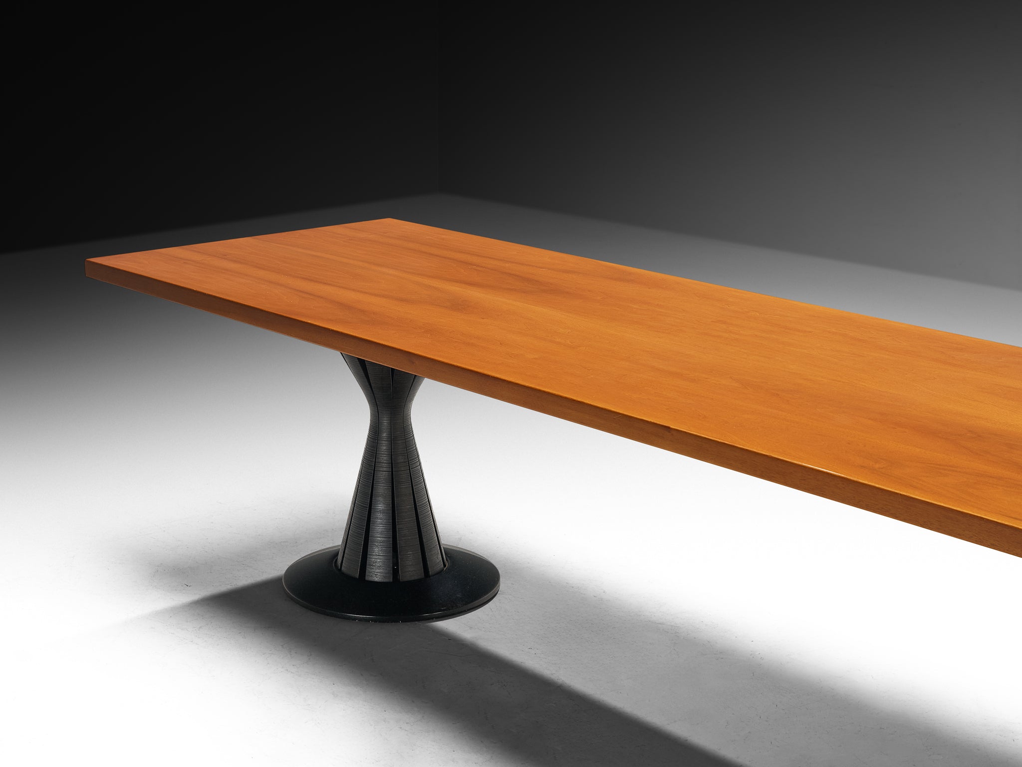 Postmodern Italian Dining Table in Cherry, Wood and Natural Stone Tables Morentz