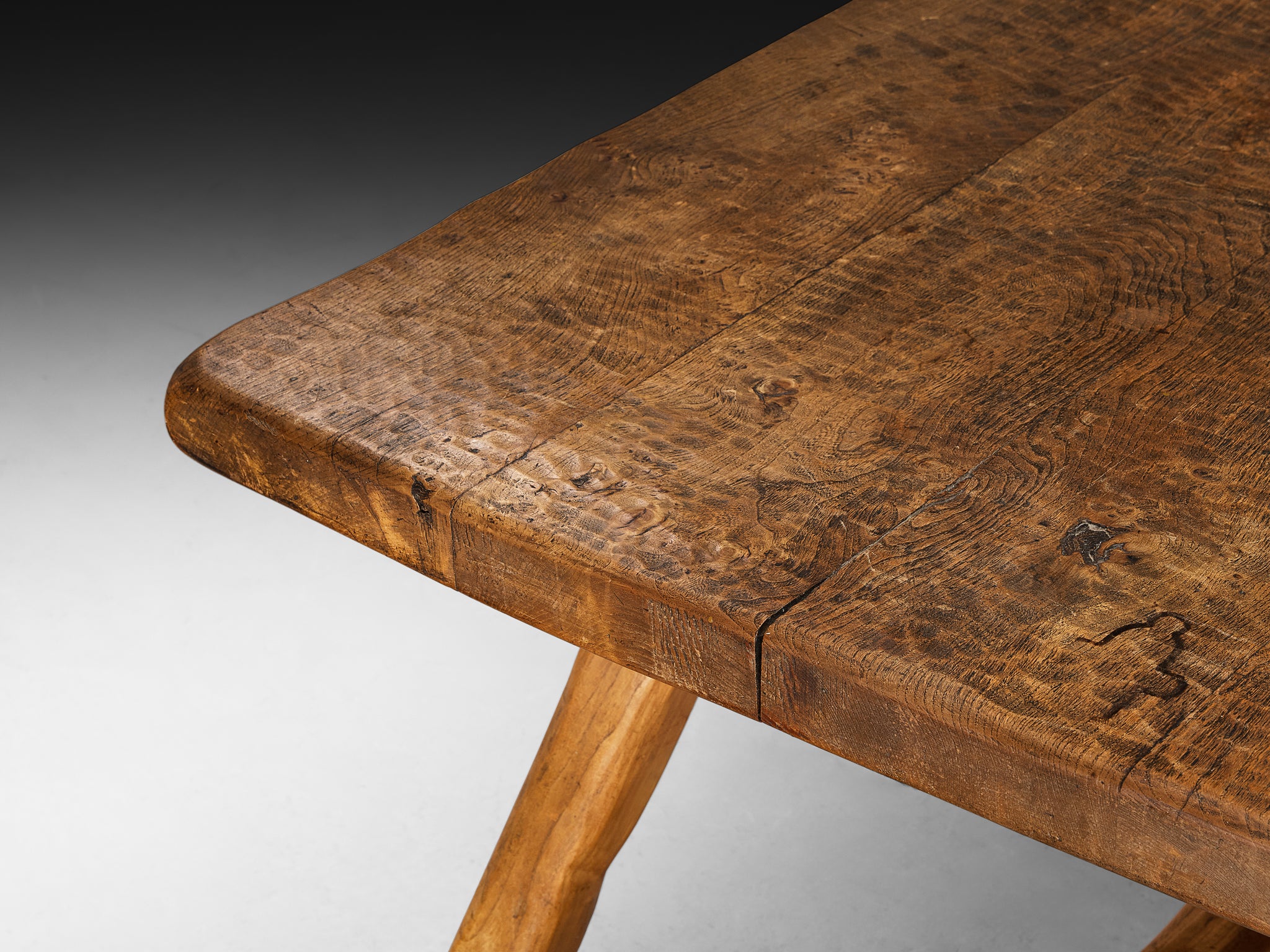 Charles Flandre Naturalistic Dining Table in Solid Elm Tables Morentz