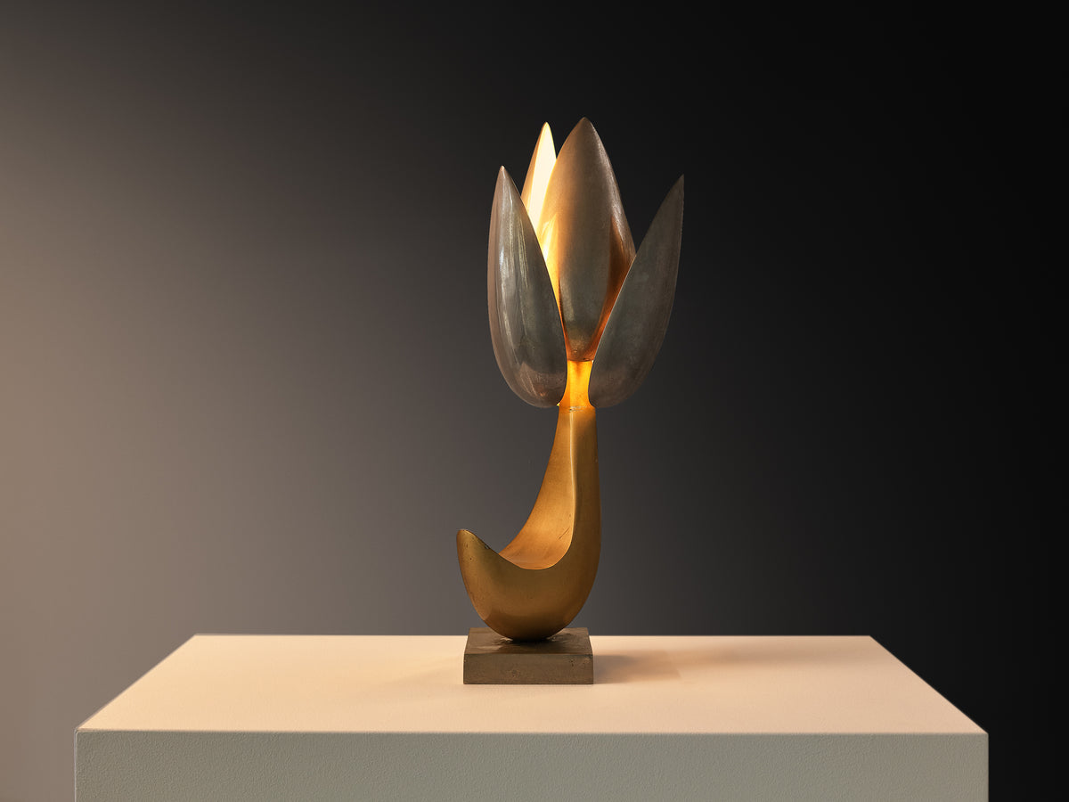 Atelier Michel Armand Sculptural 'Fleur' Table Lamp Lighting Morentz