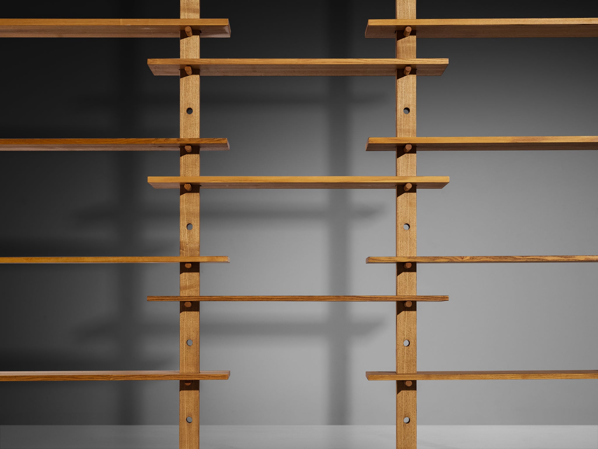 French Mid-Century Modern Bookcase or Shelf Unit in Solid Ash Case pieces and storage cabinets Morentz