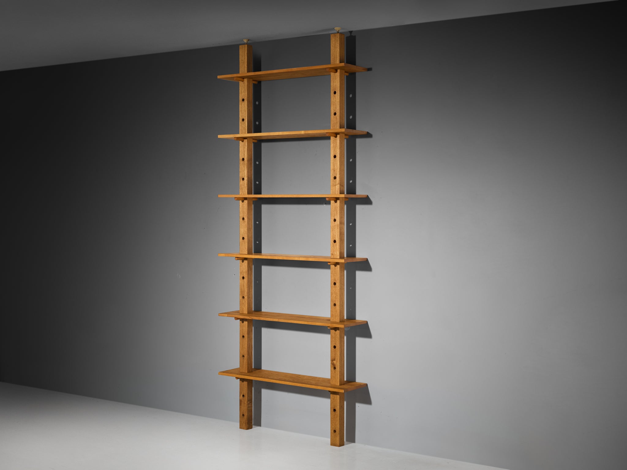 French Mid-Century Modern Bookcase or Shelf Unit in Solid Ash Case pieces and storage cabinets Morentz