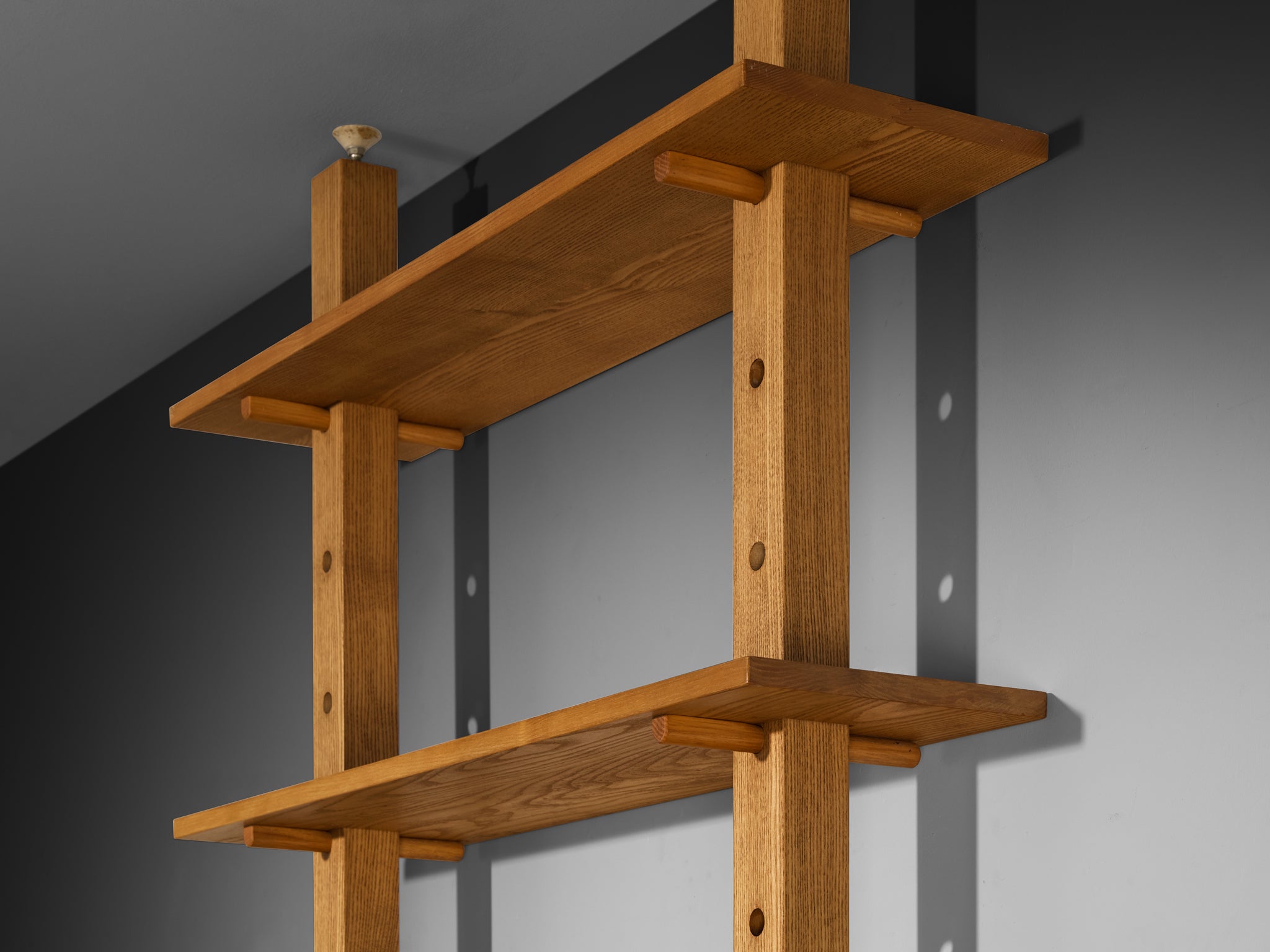 French Mid-Century Modern Bookcase or Shelf Unit in Solid Ash Case pieces and storage cabinets Morentz