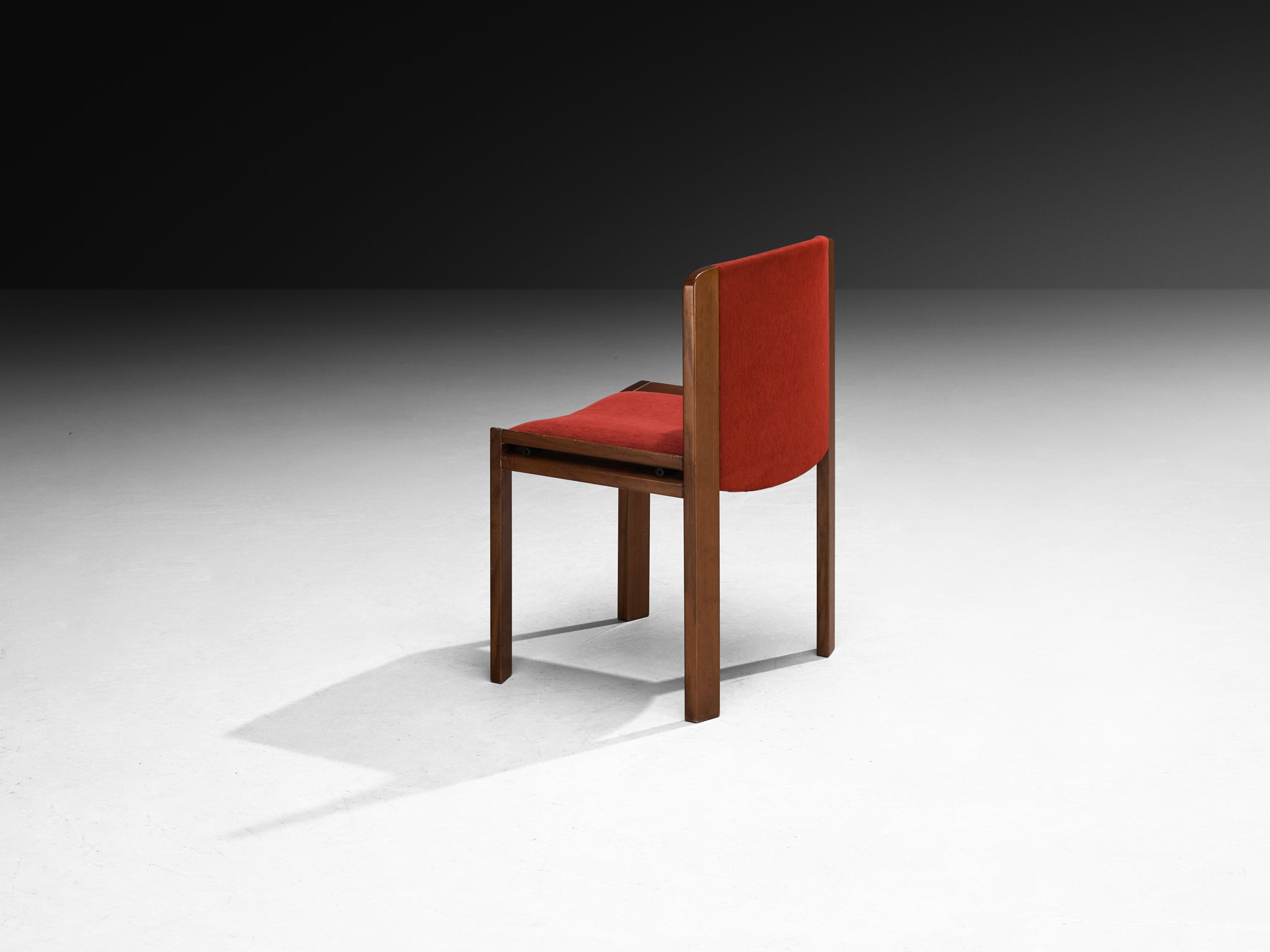 Joe Colombo for Pozzi Set of Eight '300' Dining Chairs in Red Upholstery Seating Morentz