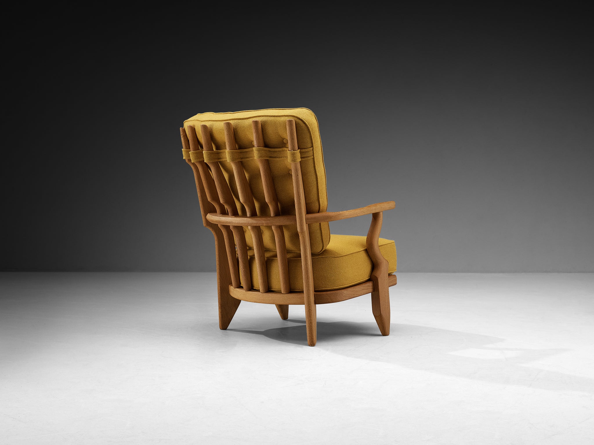 Guillerme & Chambron 'Petit Repos' Lounge Chair in Solid Oak Seating Morentz