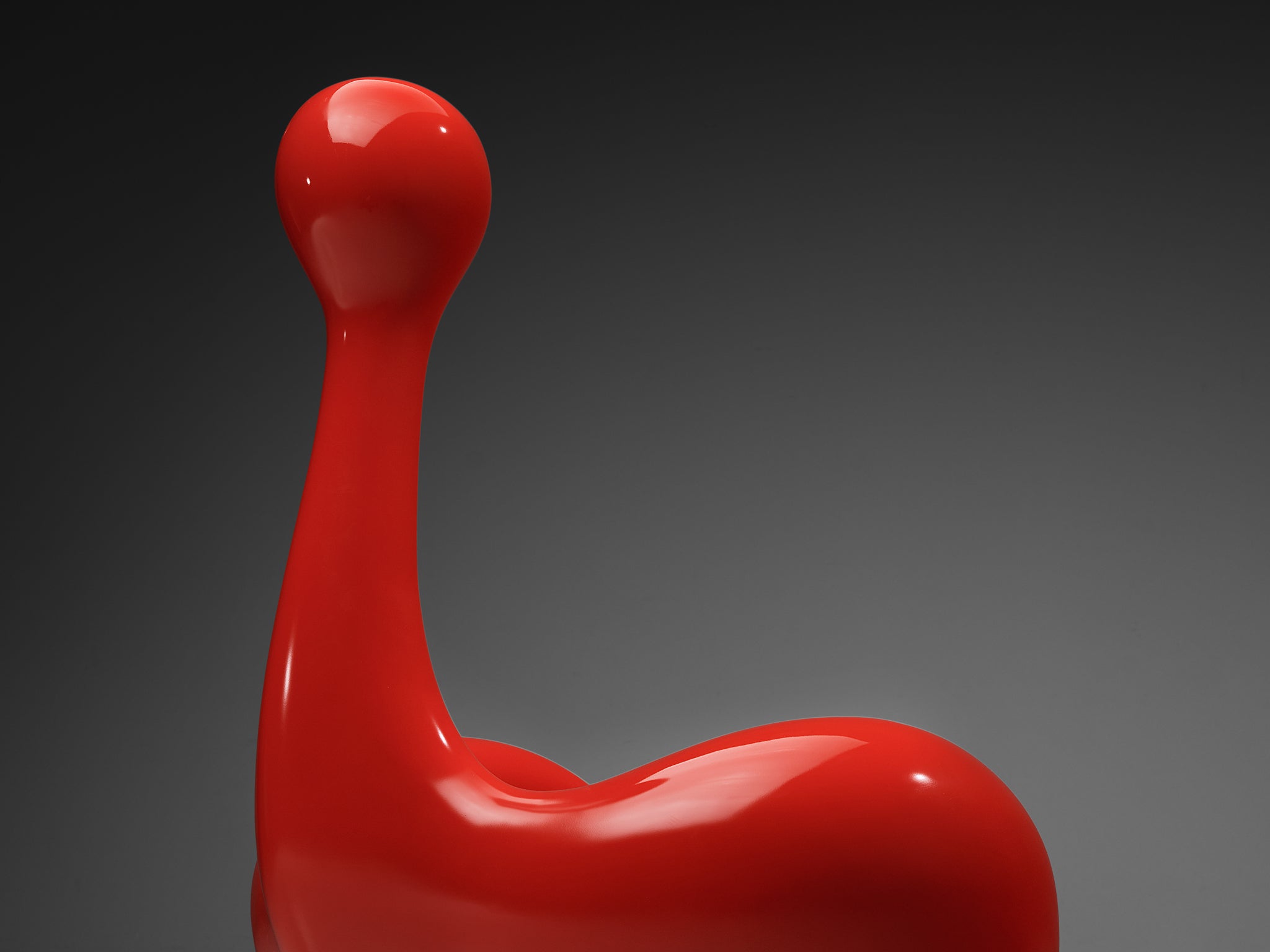 Huub & Adelheid Kortekaas 'Engelhart' Chair in Bright Red Cast Polyester Seating Morentz