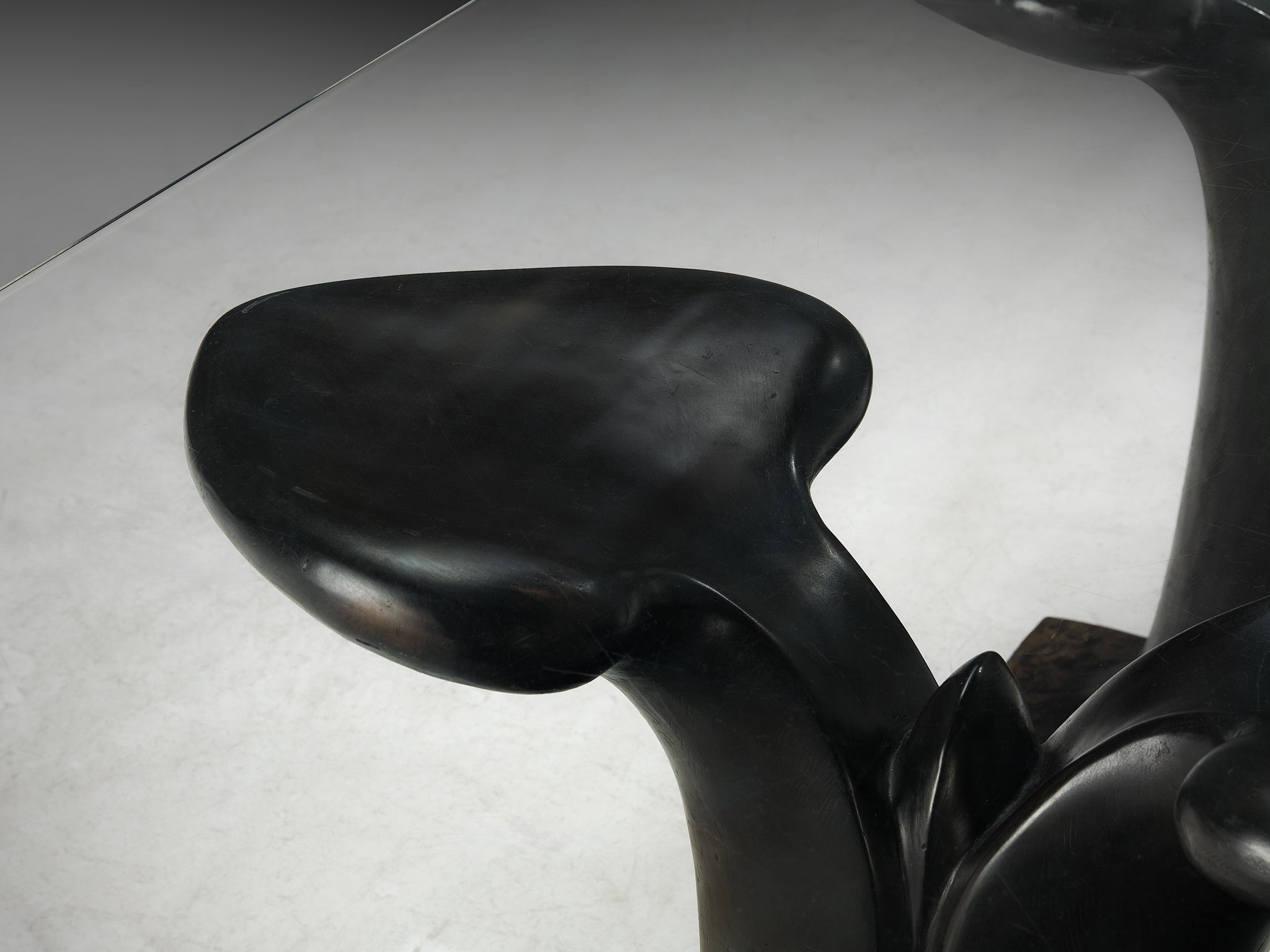 Huub & Adelheid Kortekaas Rare 'Kiem' Dining or Center Table in Sculpted Bronze Tables Morentz