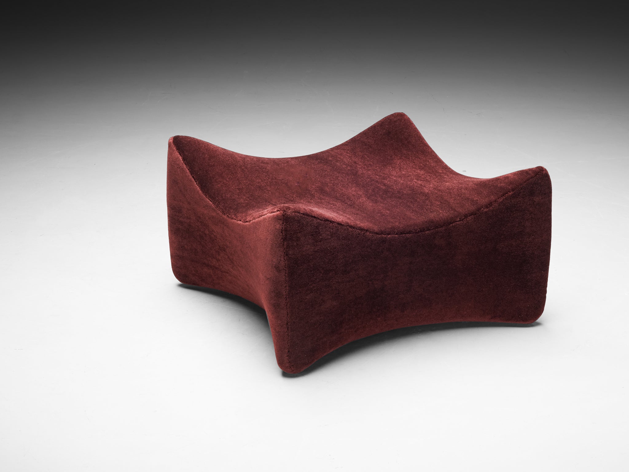 Fler 'Idler' Lounge Chairs with Ottoman in Teddy Mohair by Pierre Frey Seating Morentz