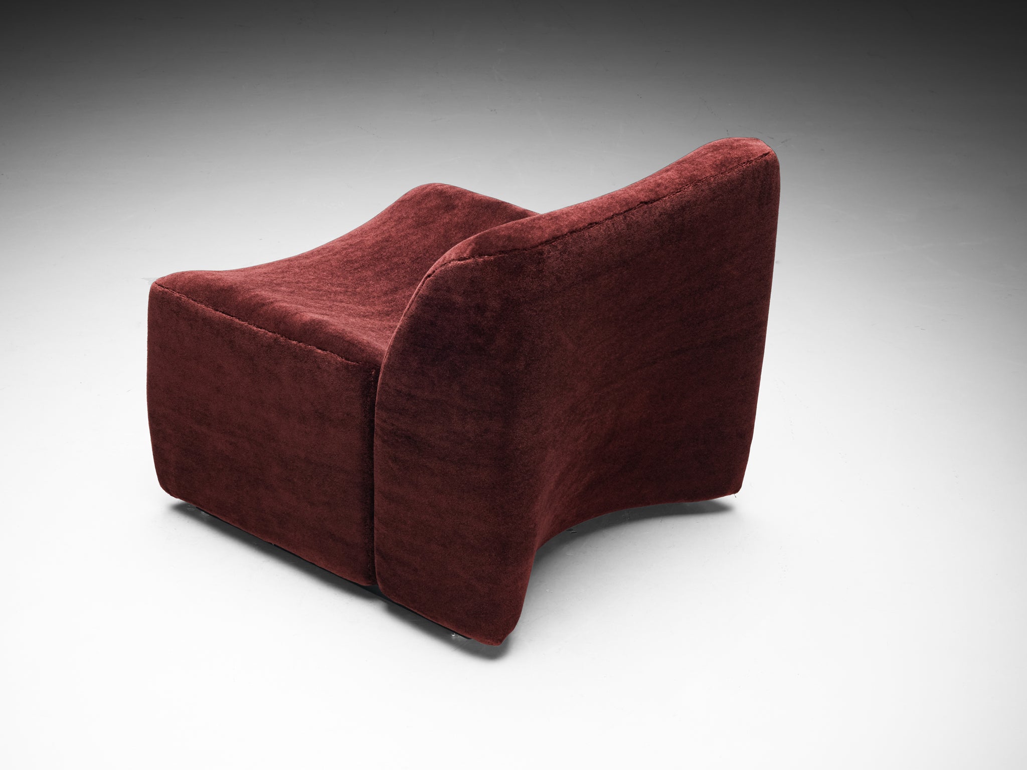 Fler 'Idler' Lounge Chairs with Ottoman in Teddy Mohair by Pierre Frey Seating Morentz