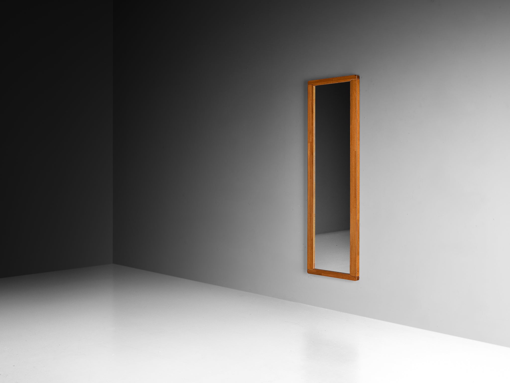 Post-Modern Italian Wall Mirror in Walnut Mirrors Morentz