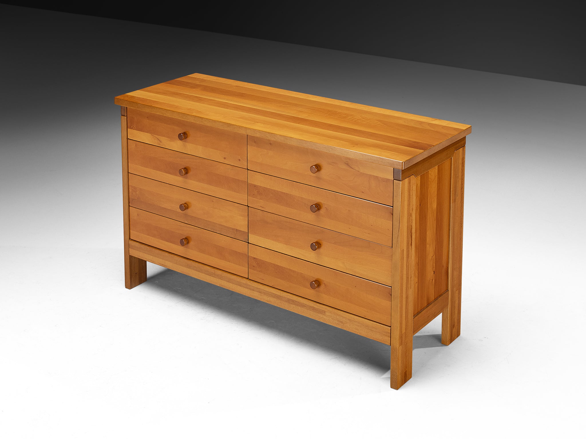 Italian Post-Modern Chest of Drawers in Cherry Wood Case pieces and storage cabinets Morentz