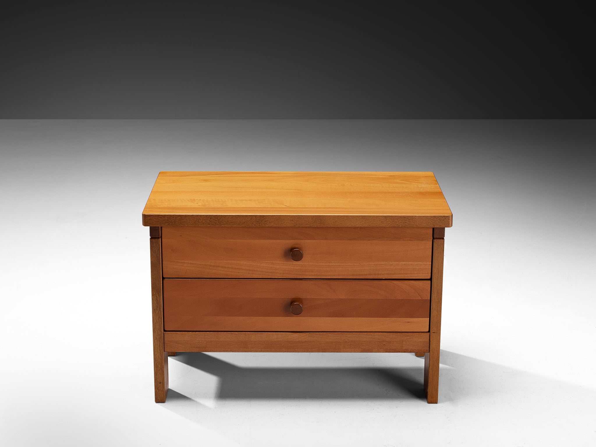 Italian Post-Modern Pair of Bedside Tables in Cherry Case pieces and storage cabinets Morentz