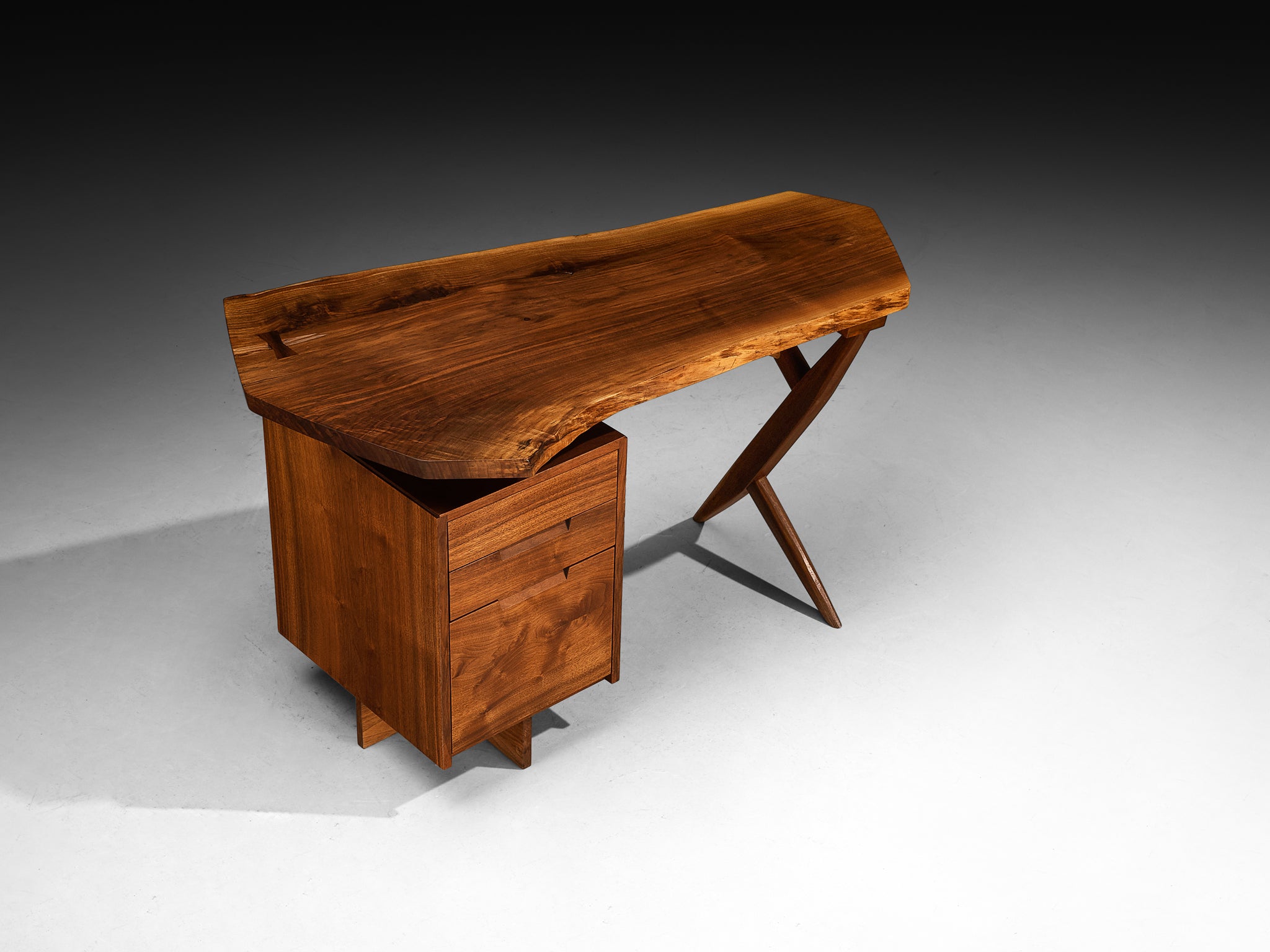 George Nakashima 'Conoid' Writing Desk in American Black Walnut Tables Morentz