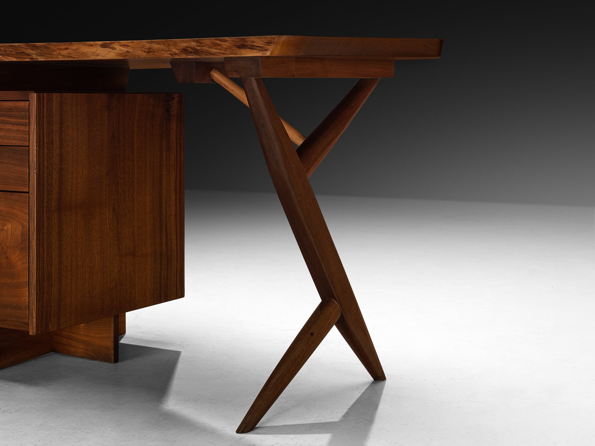 George Nakashima 'Conoid' Writing Desk in American Black Walnut Tables Morentz