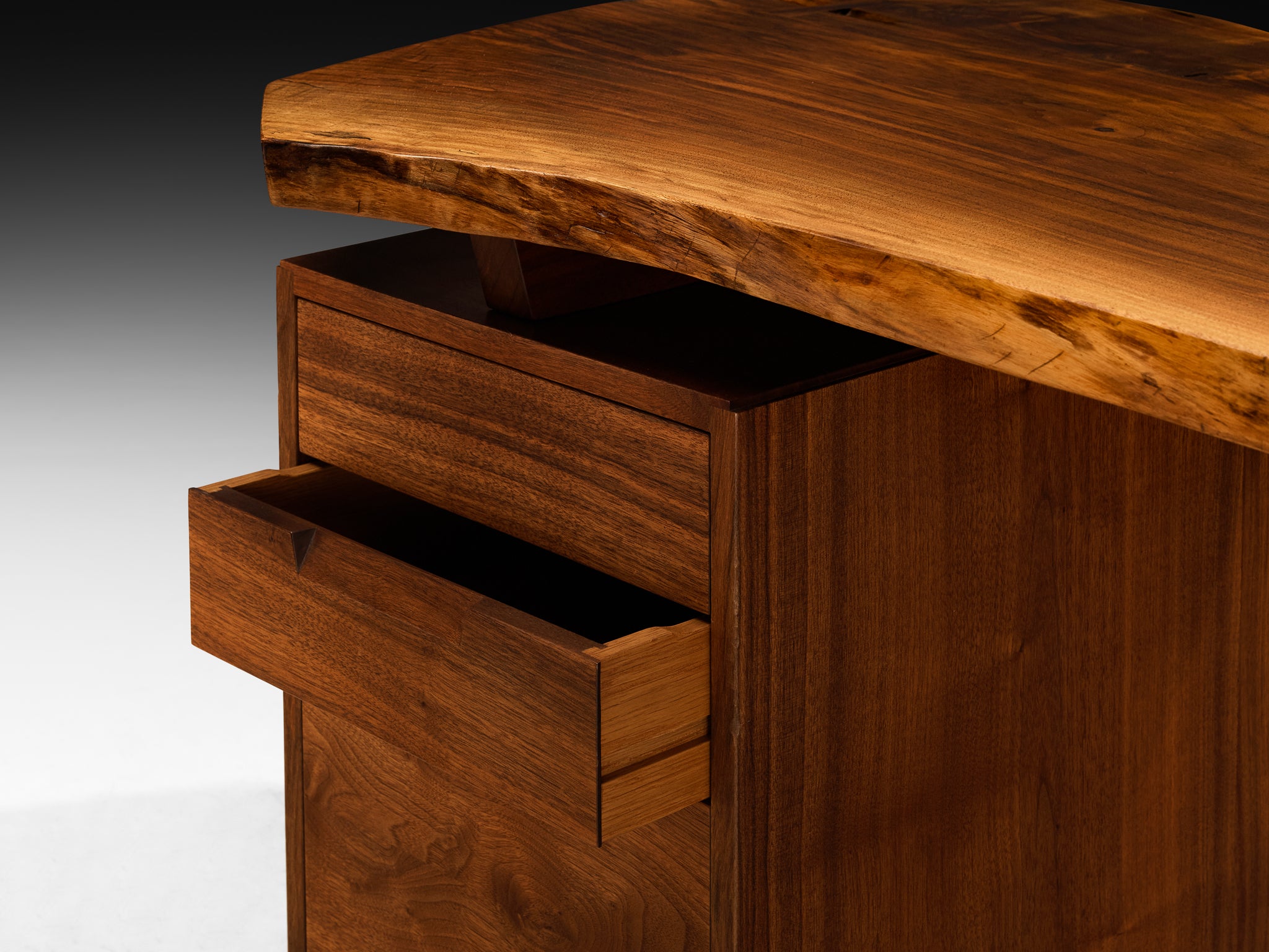 George Nakashima 'Conoid' Writing Desk in American Black Walnut Tables Morentz