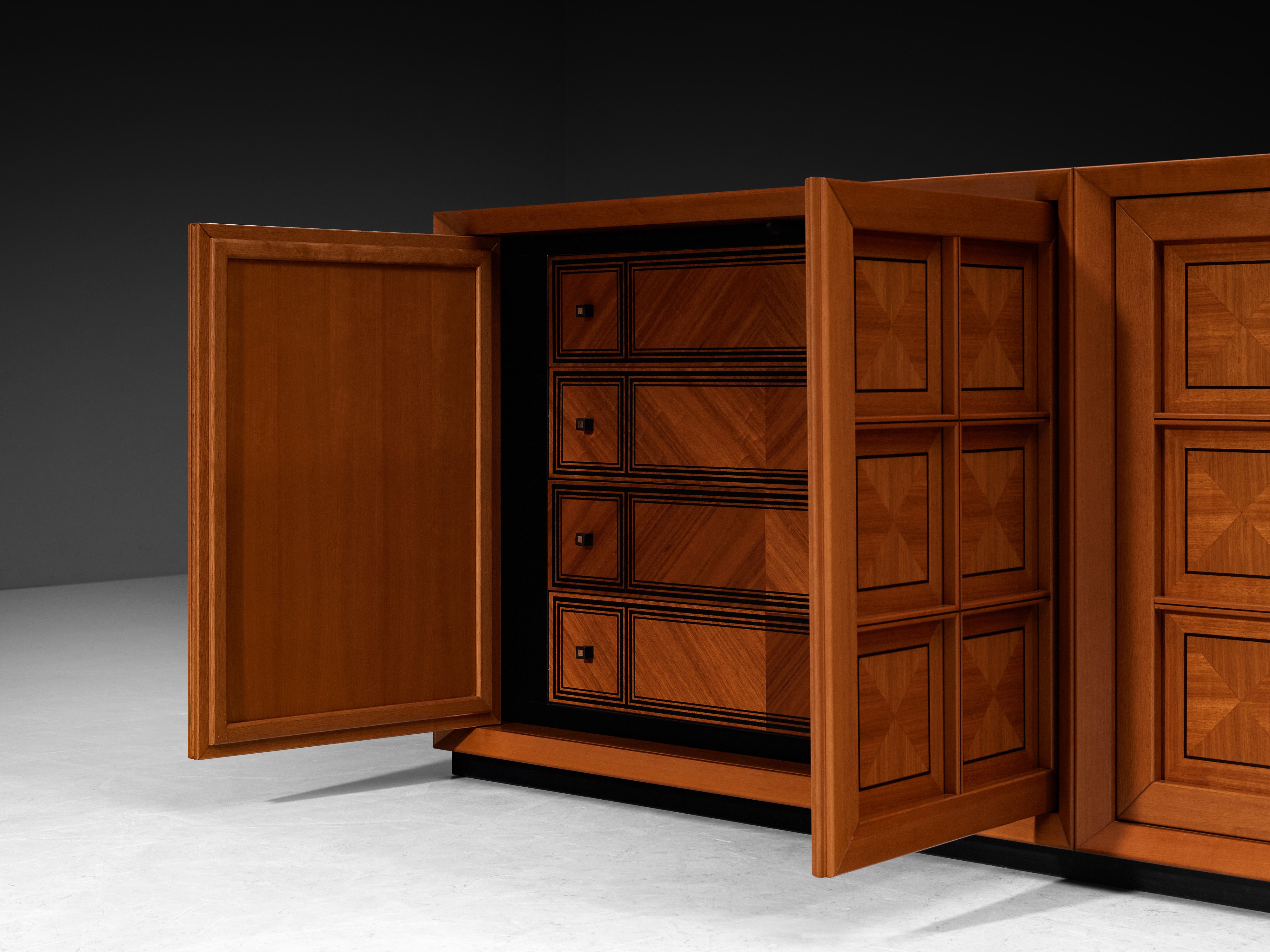 Italian Postmodern Sideboard with Geometric Front Case pieces and storage cabinets Morentz