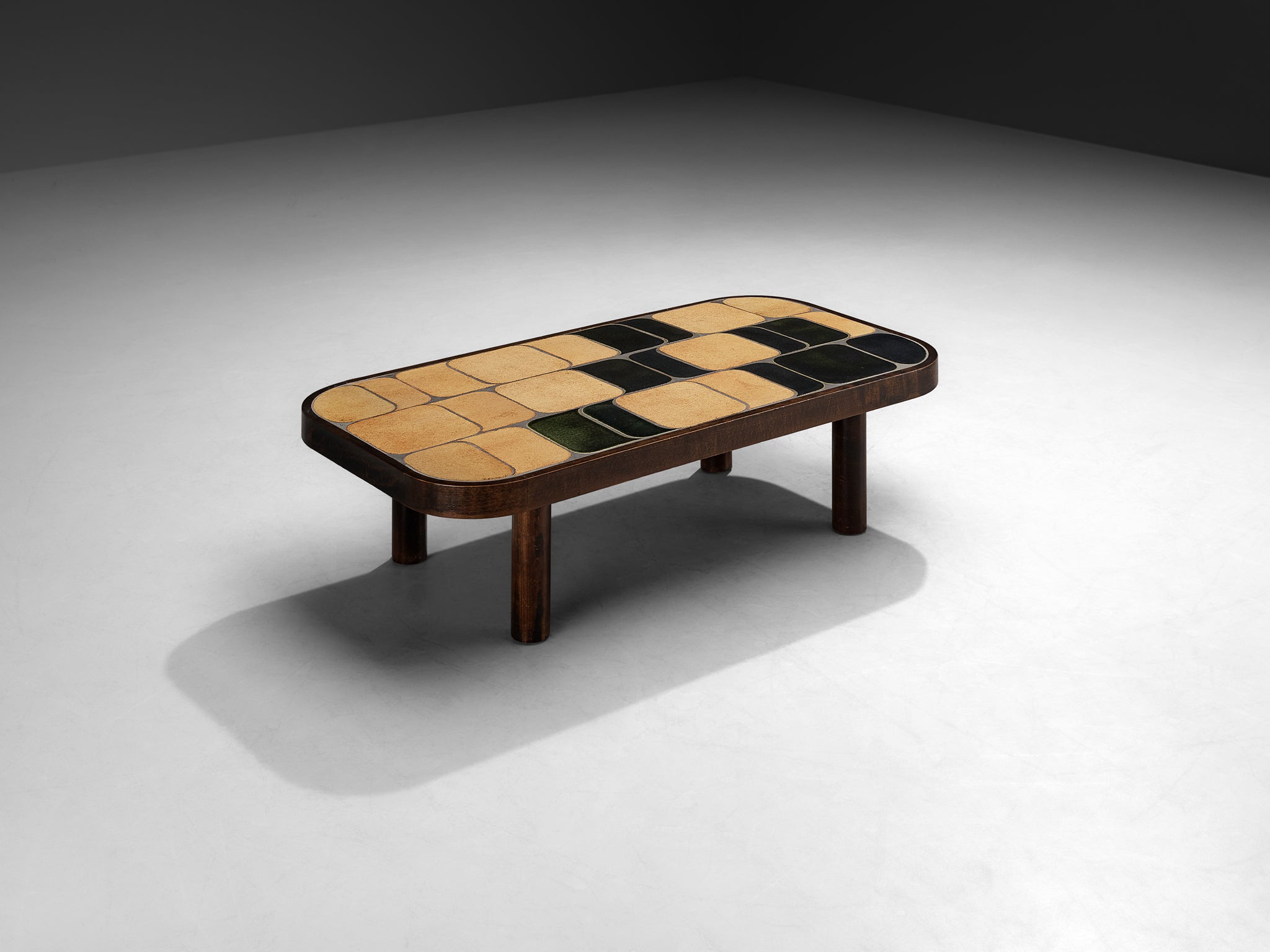 Roger Capron ‘Sou-Chong’ Coffee Table in Ceramic and Wood Tables Morentz