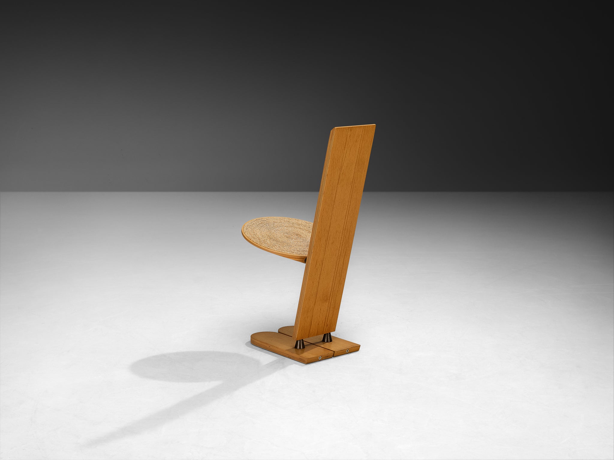 Gigi Sabadin for Emme Set of Six 'Pala' Dining Chairs in Ash and Rush Seating Morentz
