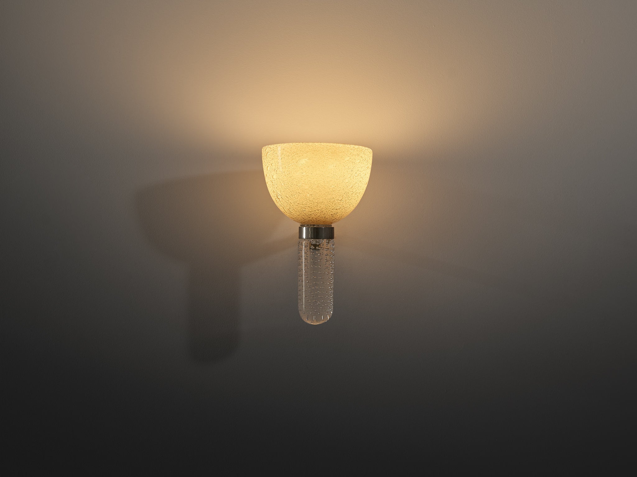 Seguso Vetri d’Arte Wall Light in Murano Pulegoso Glass Lighting Morentz