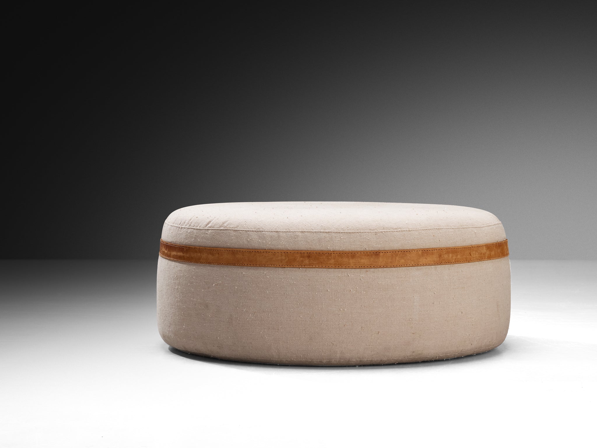 Ivan Schlechter Ottoman in Fabric and Leather Seating Morentz