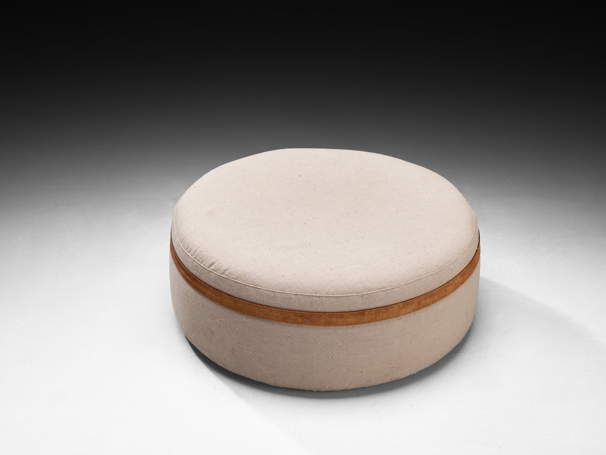 Ivan Schlechter Ottoman in Fabric and Leather Seating Morentz