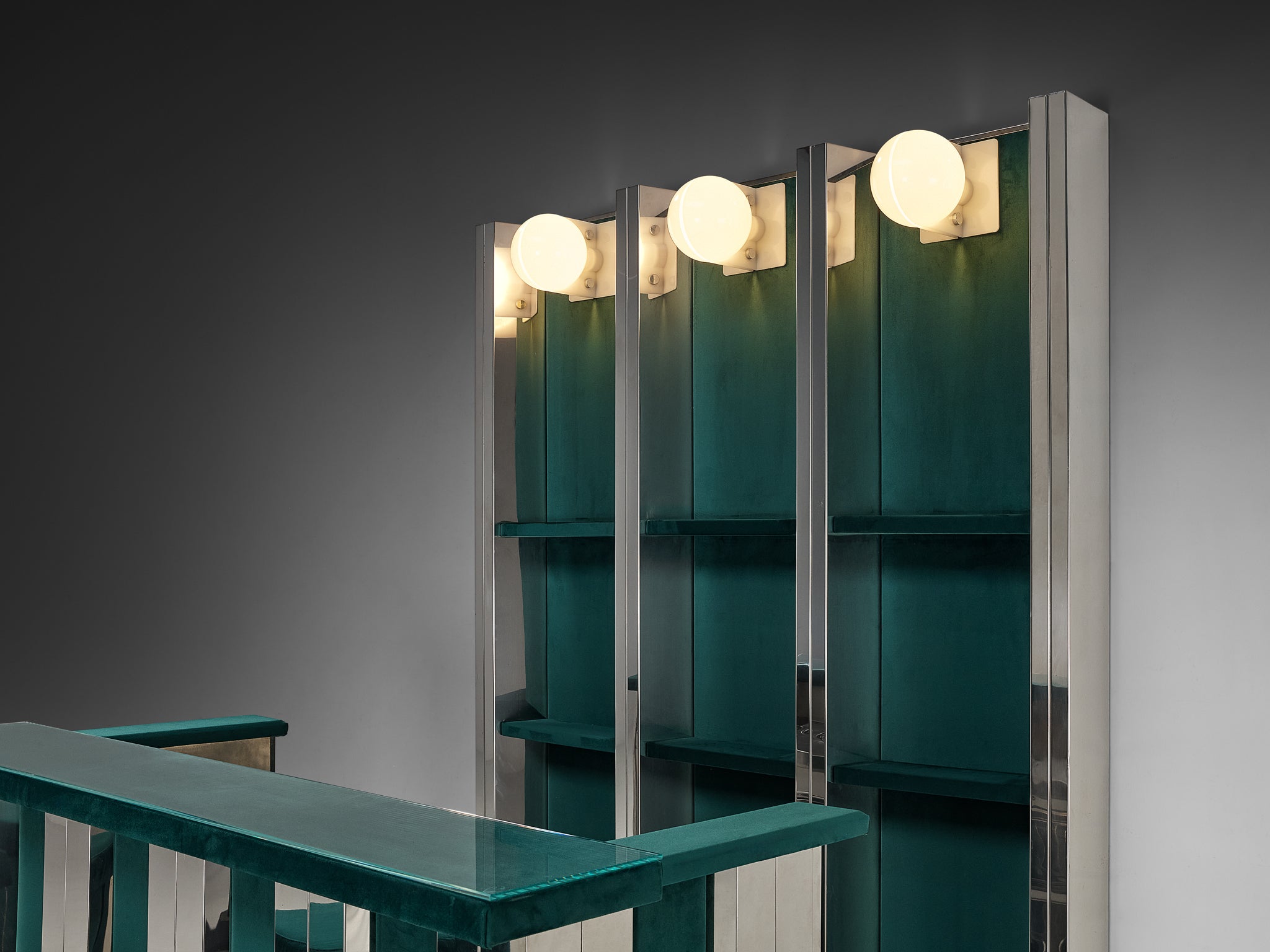 Hollywood Regency Bar Cabinet in the Style of Willy Rizzo Case pieces and storage cabinets Morentz