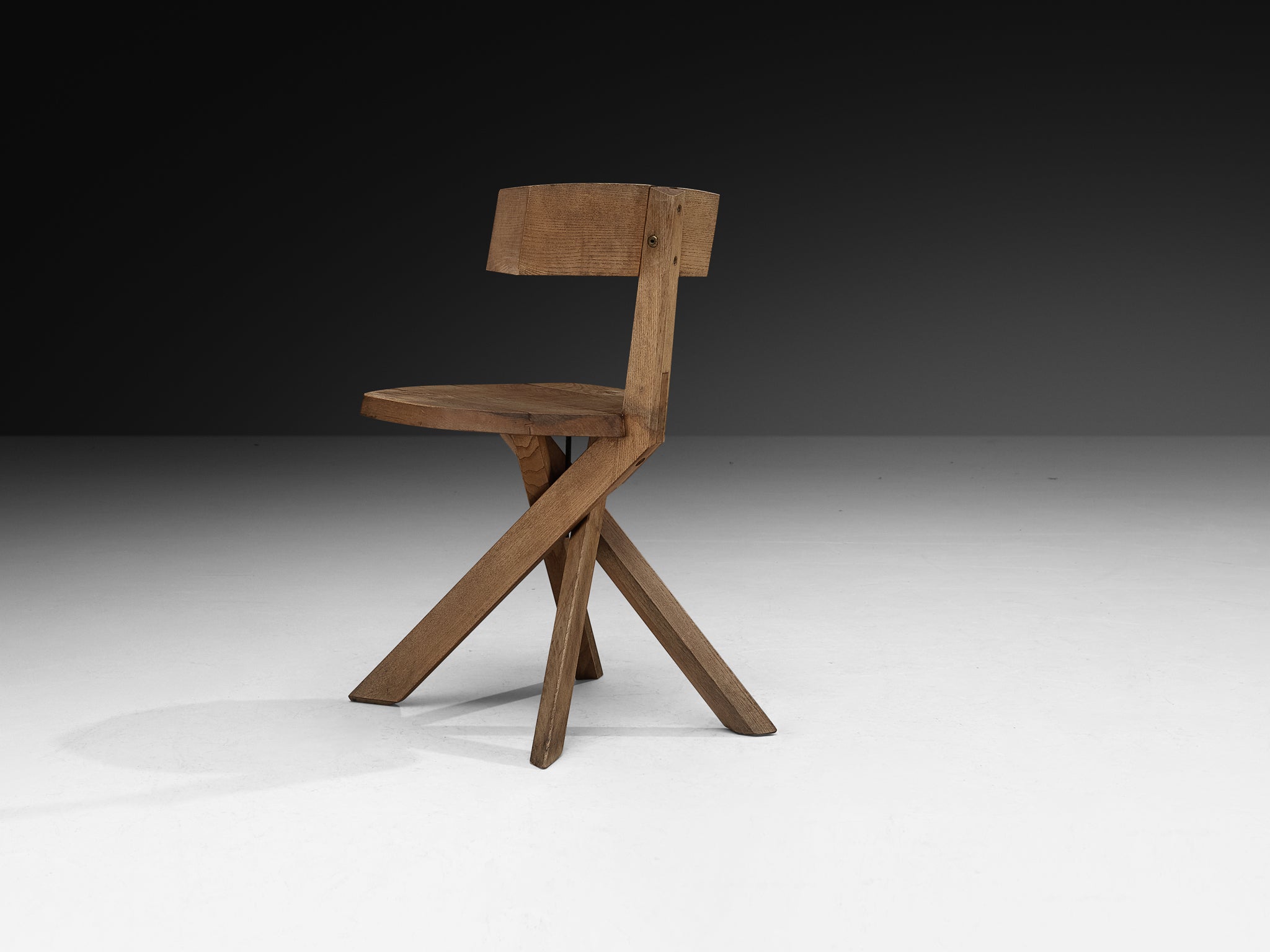 Pierre Chapo 'S34A' Sculptural Chair in Solid Elm Seating Morentz