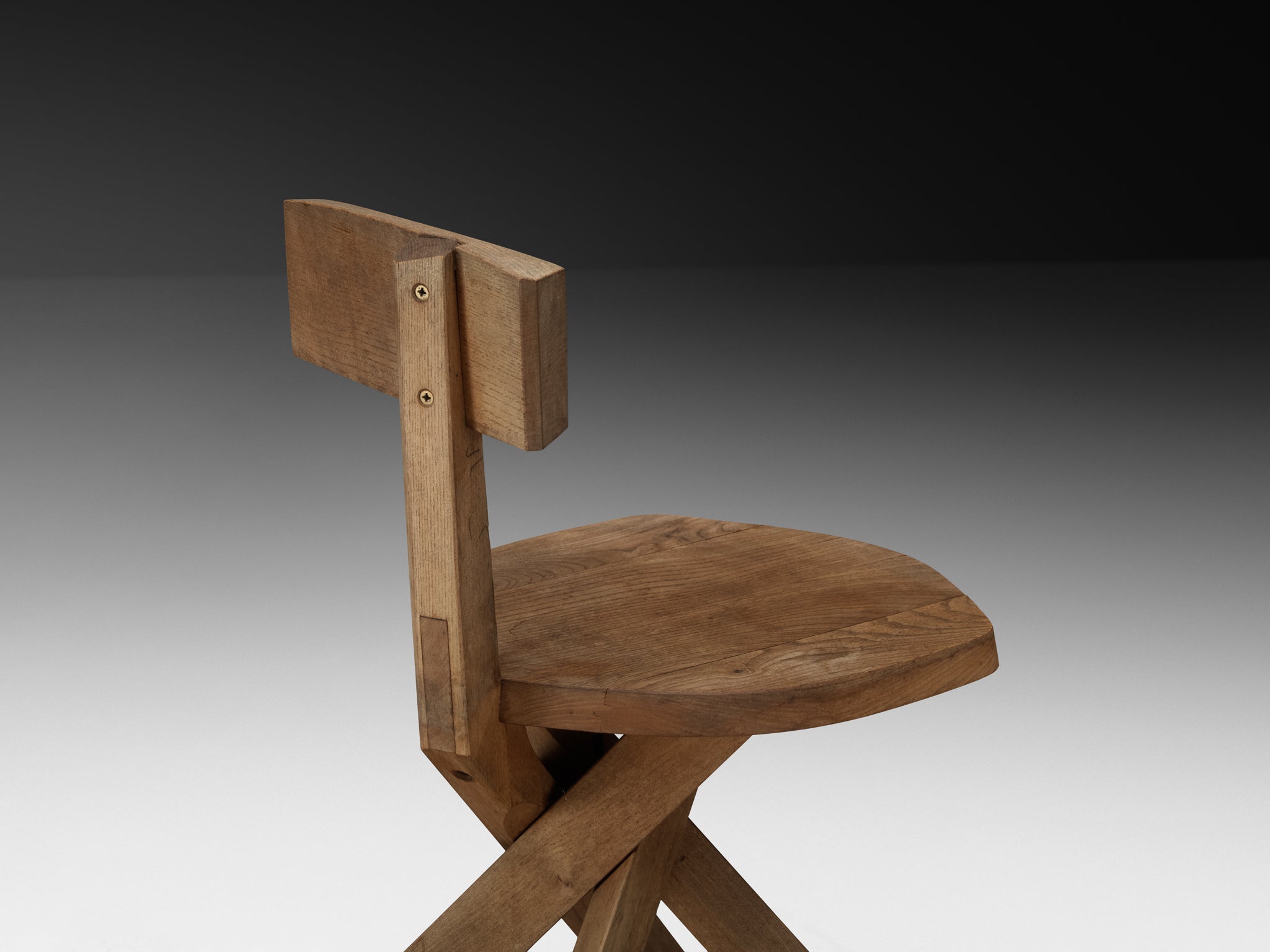 Pierre Chapo 'S34A' Sculptural Chair in Solid Elm Seating Morentz