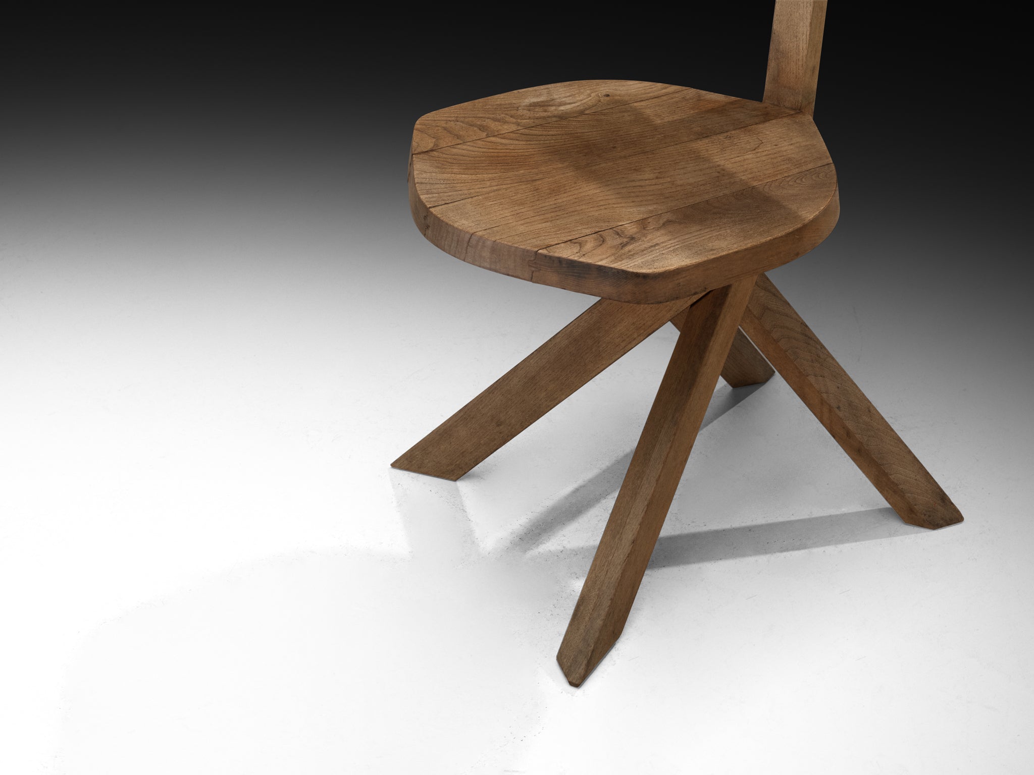 Pierre Chapo 'S34A' Sculptural Chair in Solid Elm Seating Morentz
