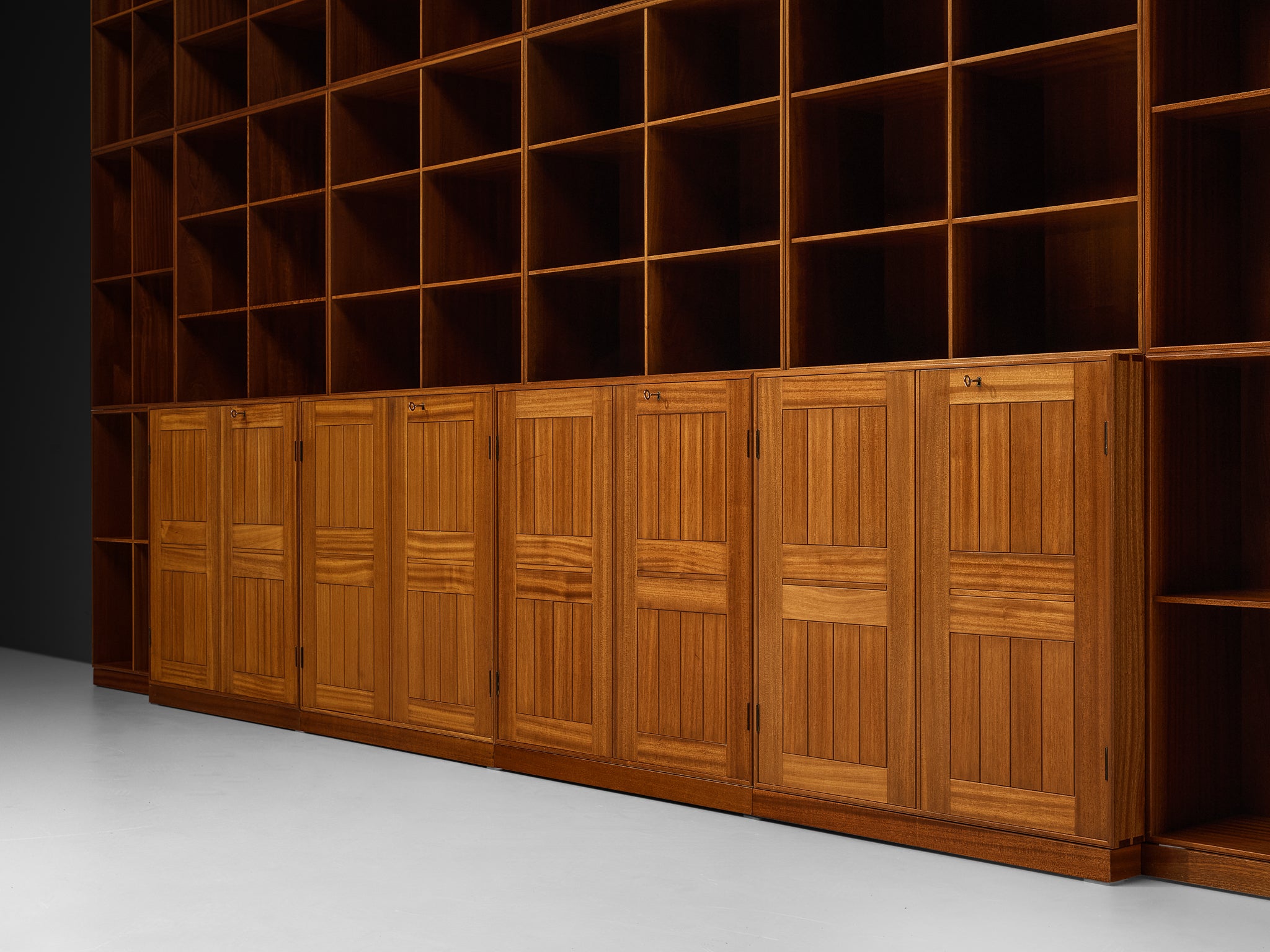 Mogens Koch for Rud Radmussen Monumental Modular Bookcase in Mahogany Case pieces and storage cabinets Morentz