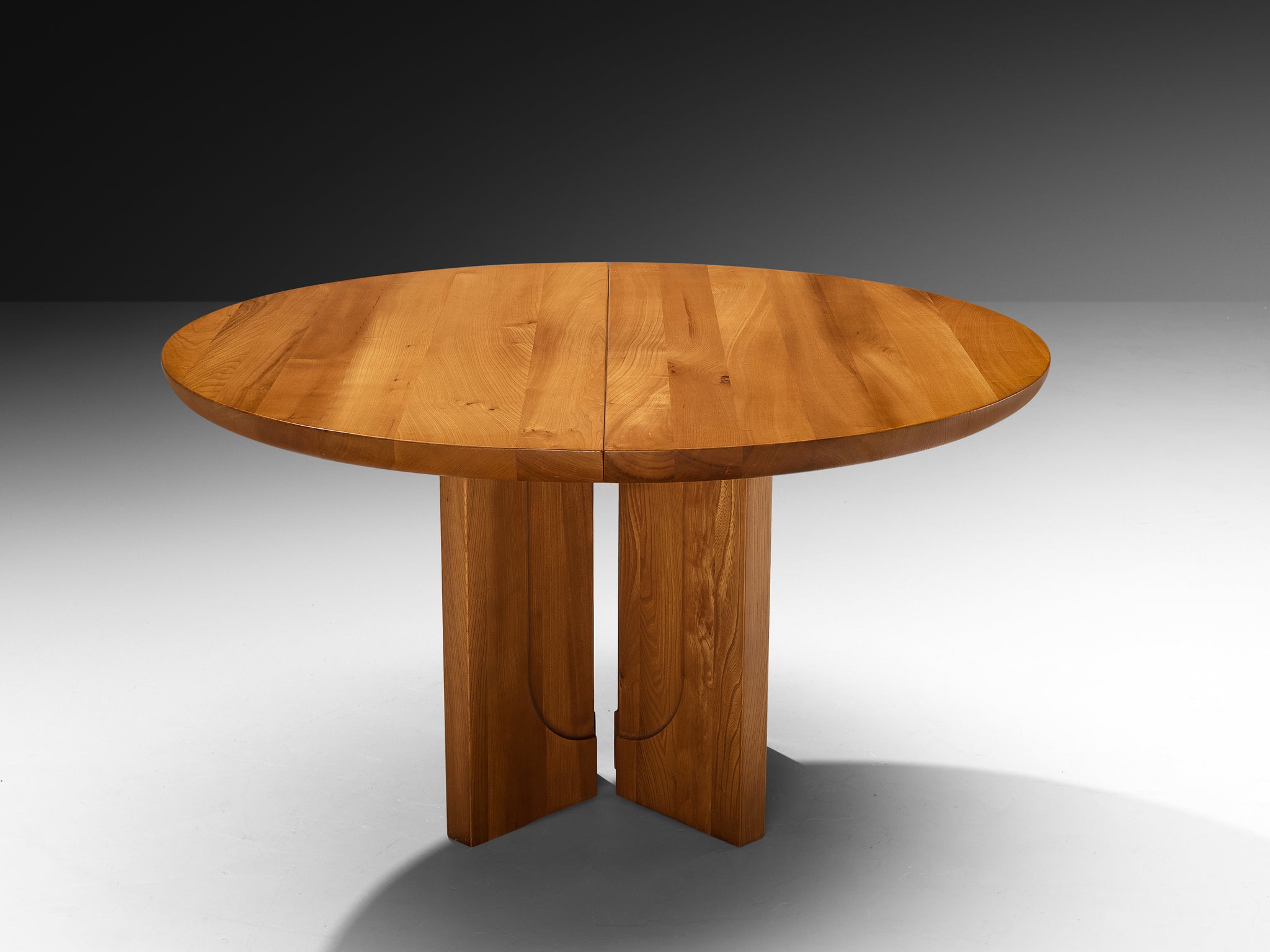 Luigi Gorgoni for Roche Bobois Post-Modern Extendable Elm Dining Table Tables Morentz