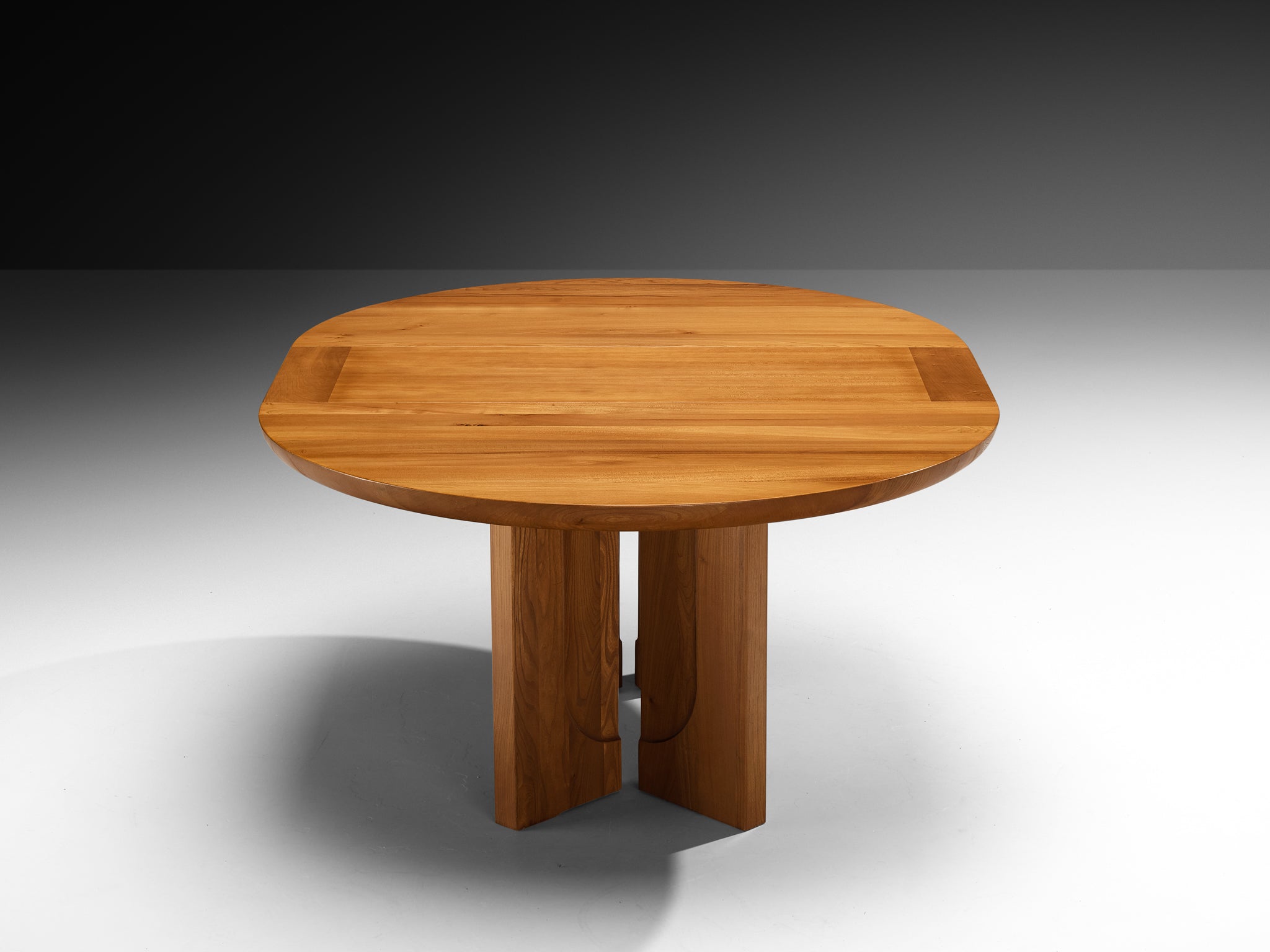 Luigi Gorgoni for Roche Bobois Post-Modern Extendable Elm Dining Table Tables Morentz