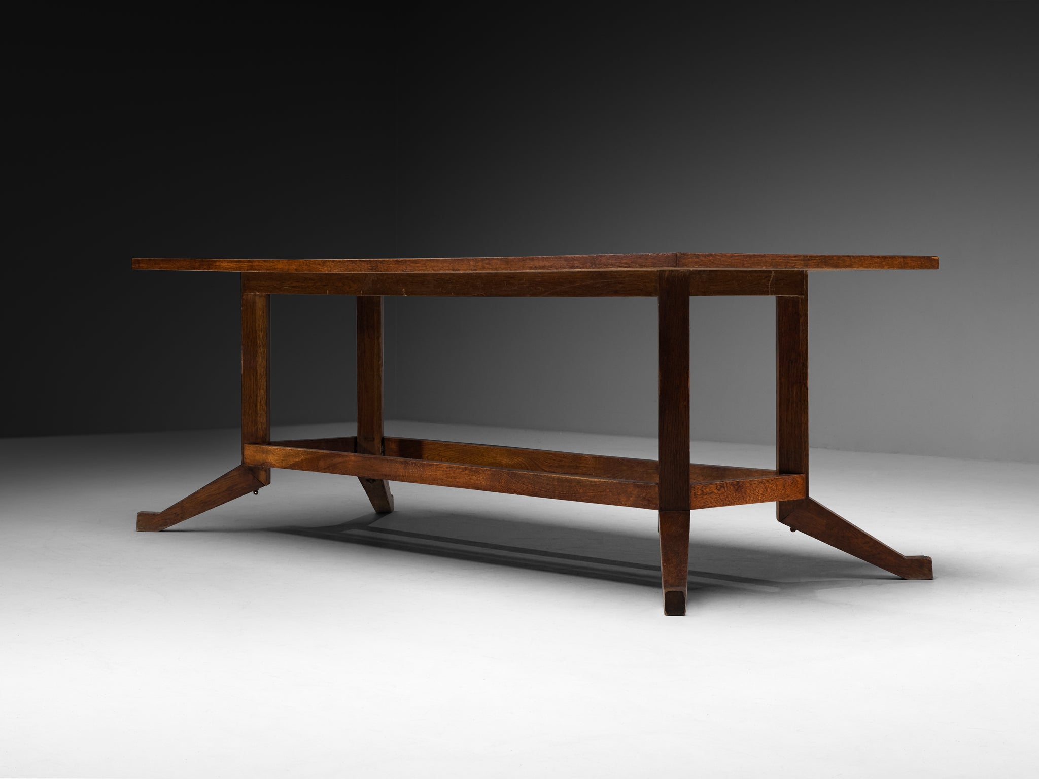 Mid-Century Modern French Oak Dining Table Tables Morentz
