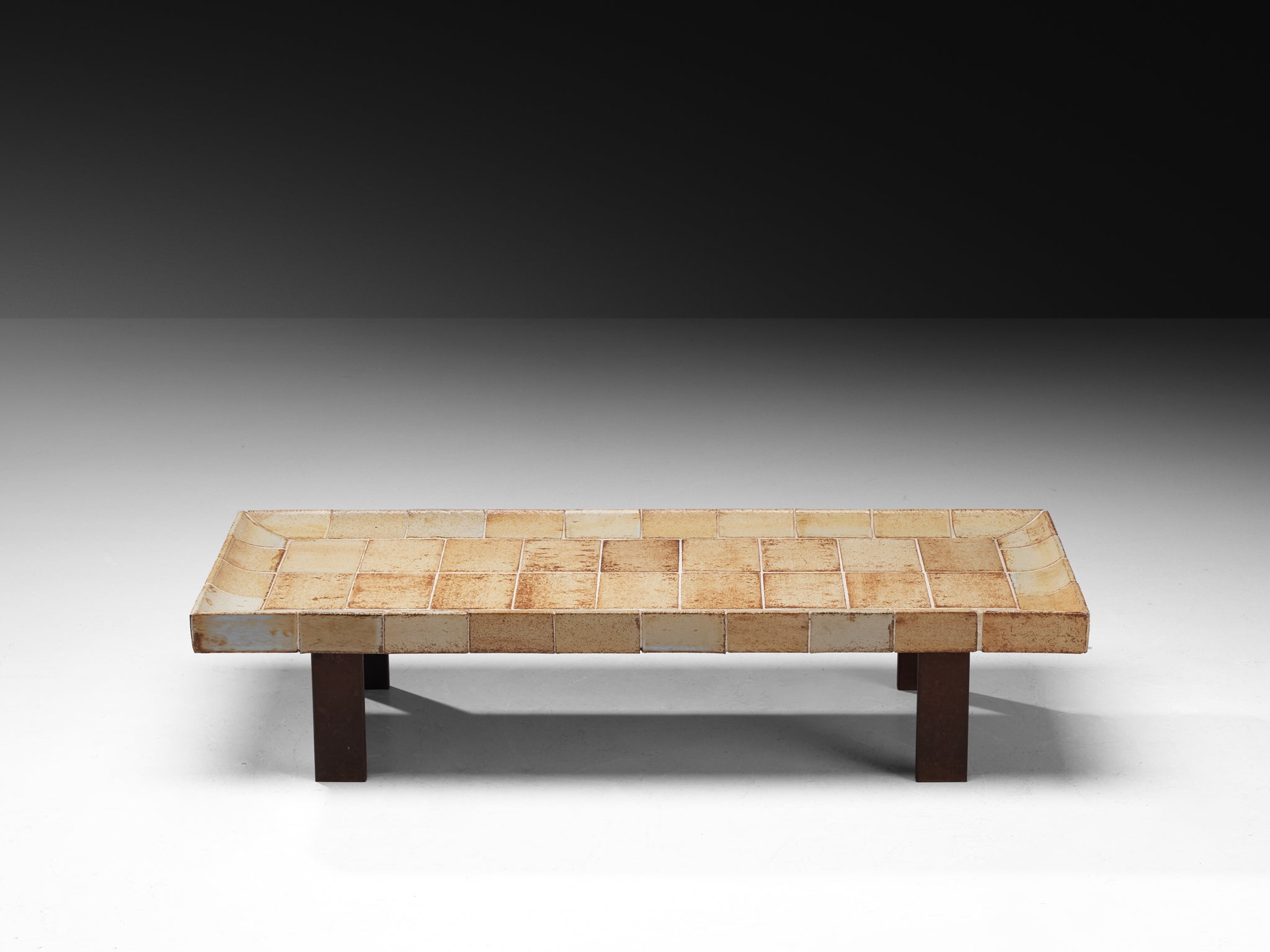 Roger Capron 'Cuvette' Coffee Table in Ceramic and Iron Tables Morentz