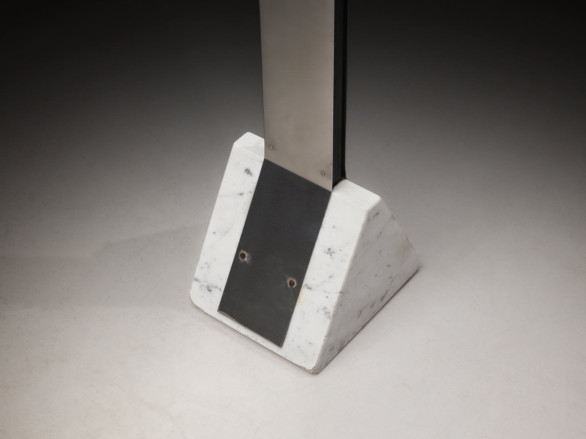 Rare G. Fantinato for Febo Luce 'Faro' Floor Lamp in Steel and Marble Lighting Morentz