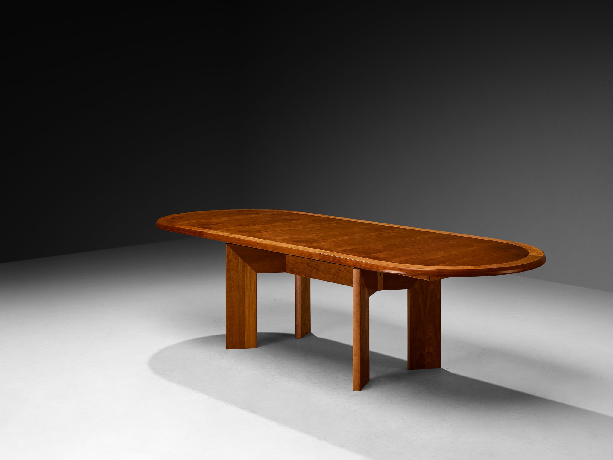 Scandinavian Adjustable Dining Table in Cherry Wood