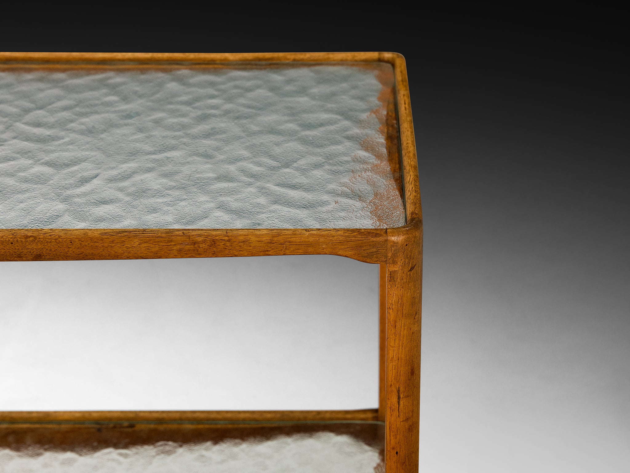 Rare Hand-Carved Peder Moos Trolley in Teak and Glass Tables Morentz
